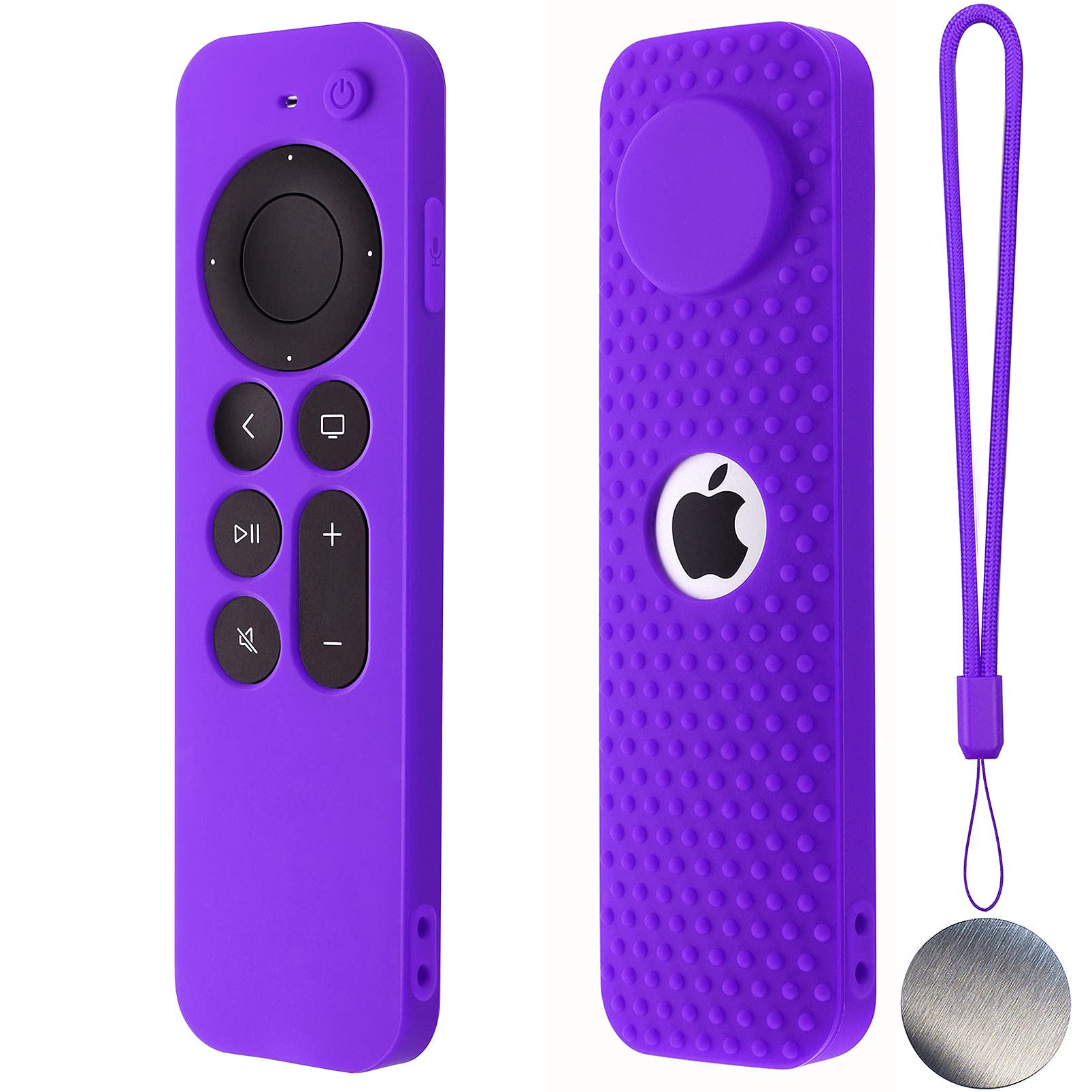 Hi Color Silicone Remote Case for Apple TV 4K 2nd Gen 2021 Siri Remote Anti-Slip Durable Silicone Cover Magnetic Protective Sleeve Shockproof Remote