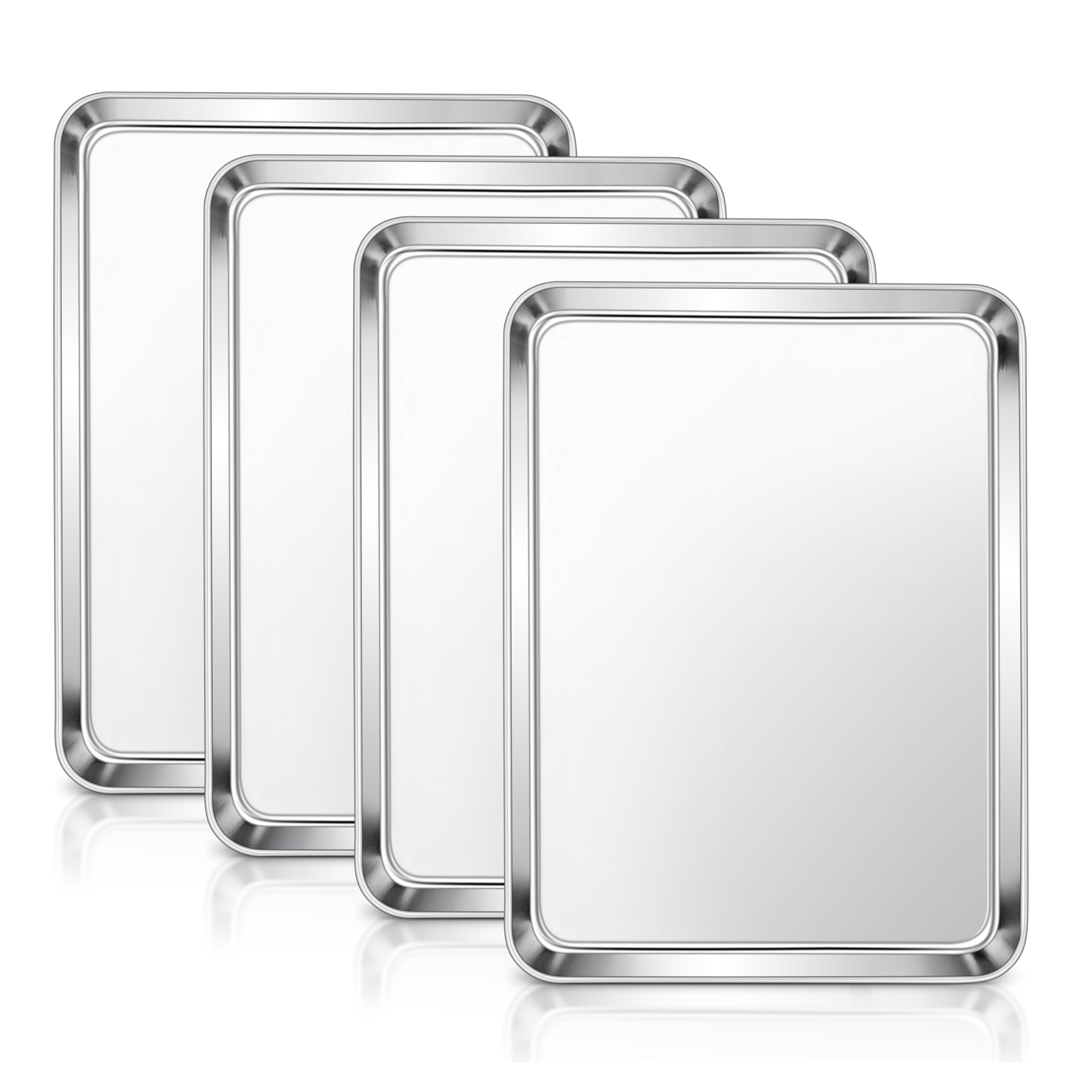 E-far 4-Pack Stainless Steel Cookie Sheets