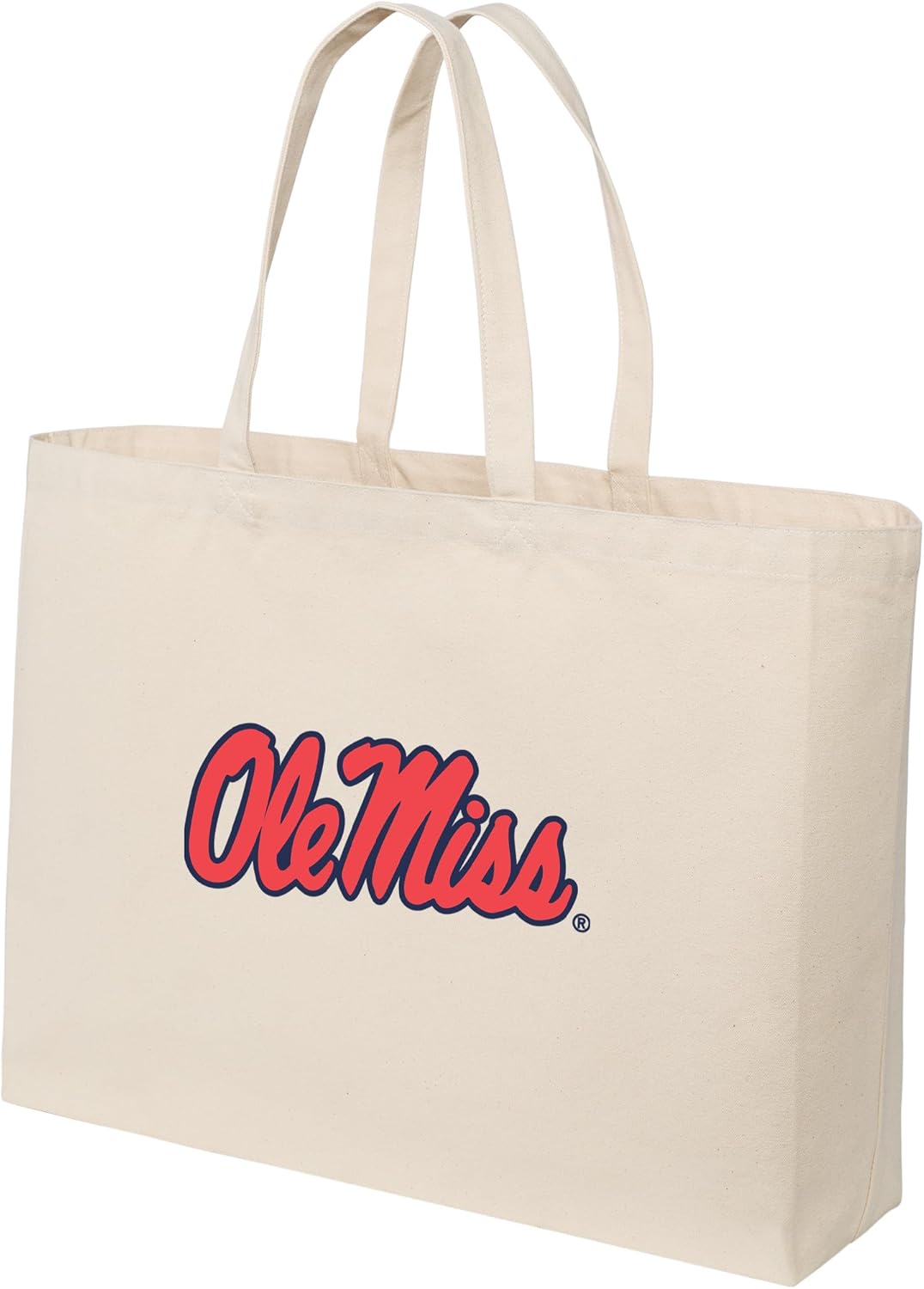 Broad Bay JUMBO Ole Miss Tote Bag or Large Canvas University of Mississippi Shopping Bag