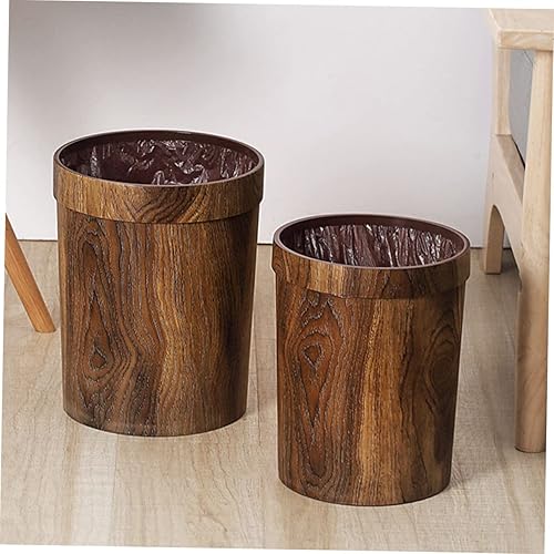 Miniatura 8 de VICASKY Cesta de basura clásica de plástico para dormitorio decorativo para oficina en casa