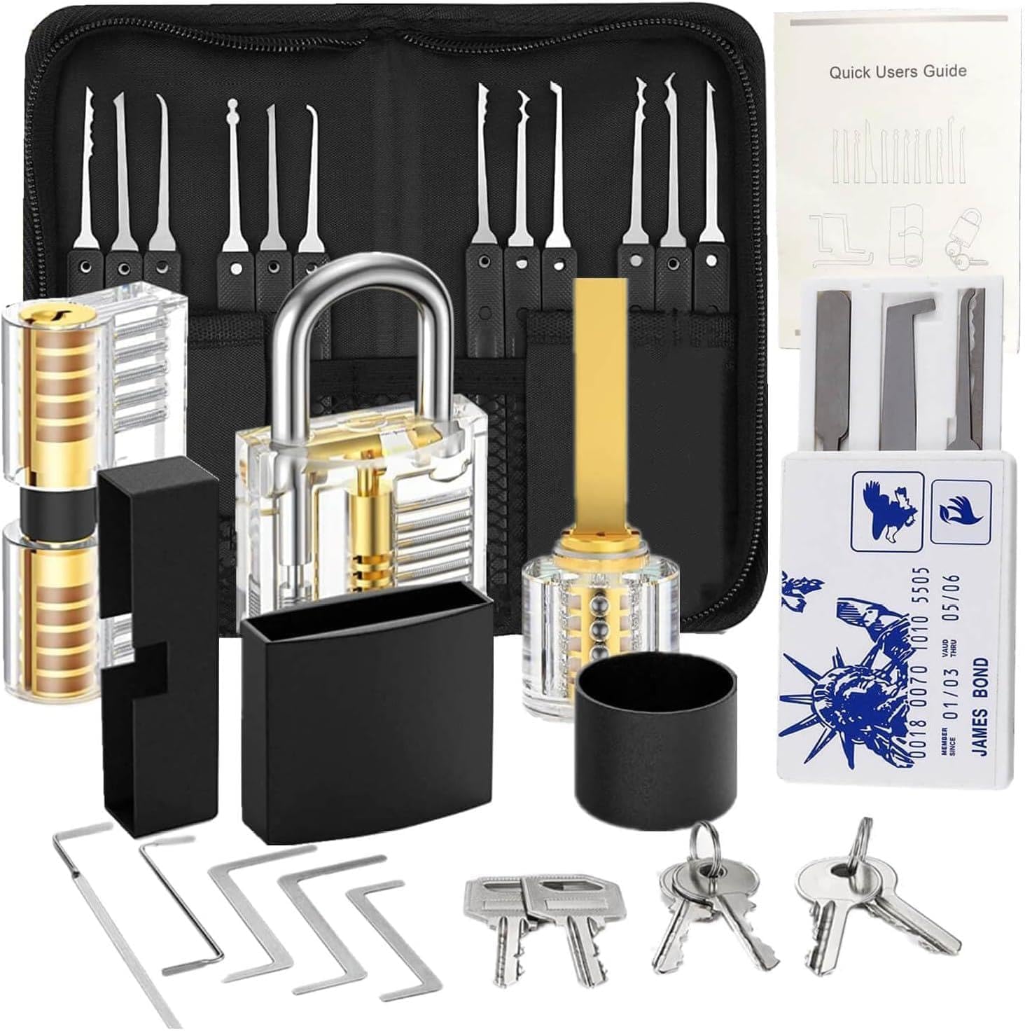 Padlock Lock Set with Key, Textured Gray Finish Picking, Metal Construction, 2 Pack, Multi-Purpose Pick Security Lock for Cabinets, Doors, Luggage, Gates