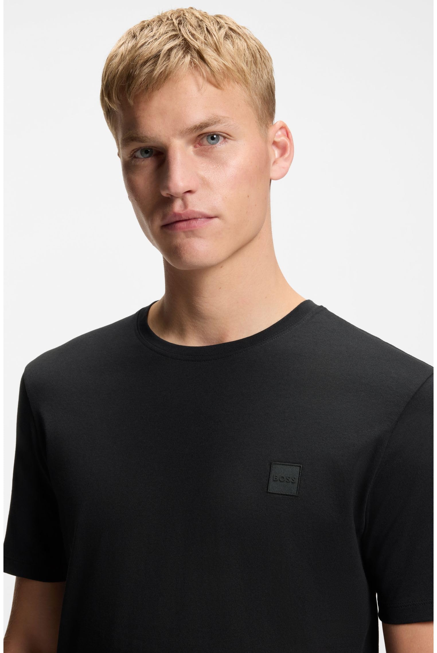 BOSS T-Shirt en Jersey De Coton avec Patch Logo
