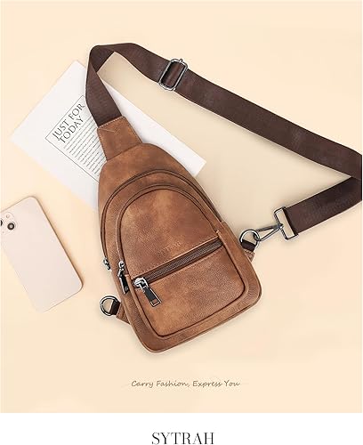 Miniatura 6 de SYTRAH Bolso bandolera para mujer, bolsos cruzados para mujer, bolso cruzado, riñoneras, bolsa de pecho para viajes
