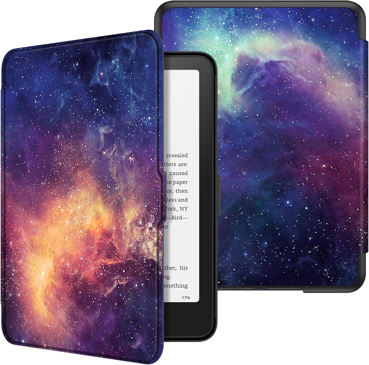 Fintie Case for 7" All-New Kindle Paperwhite (12th Generation, 2024) and Kindle Colorsoft - Slim Lightweight Shell PU Leather Protective Cover with Auto Sleep/Wake, Galaxy