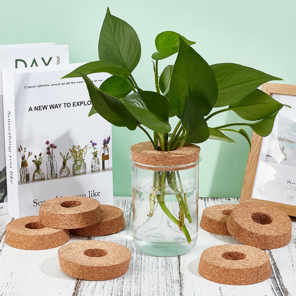 Amazon｜OLYCRAFT 6個 コルク栓 84~90x19mm 穴24.5mm 木製 水耕花瓶