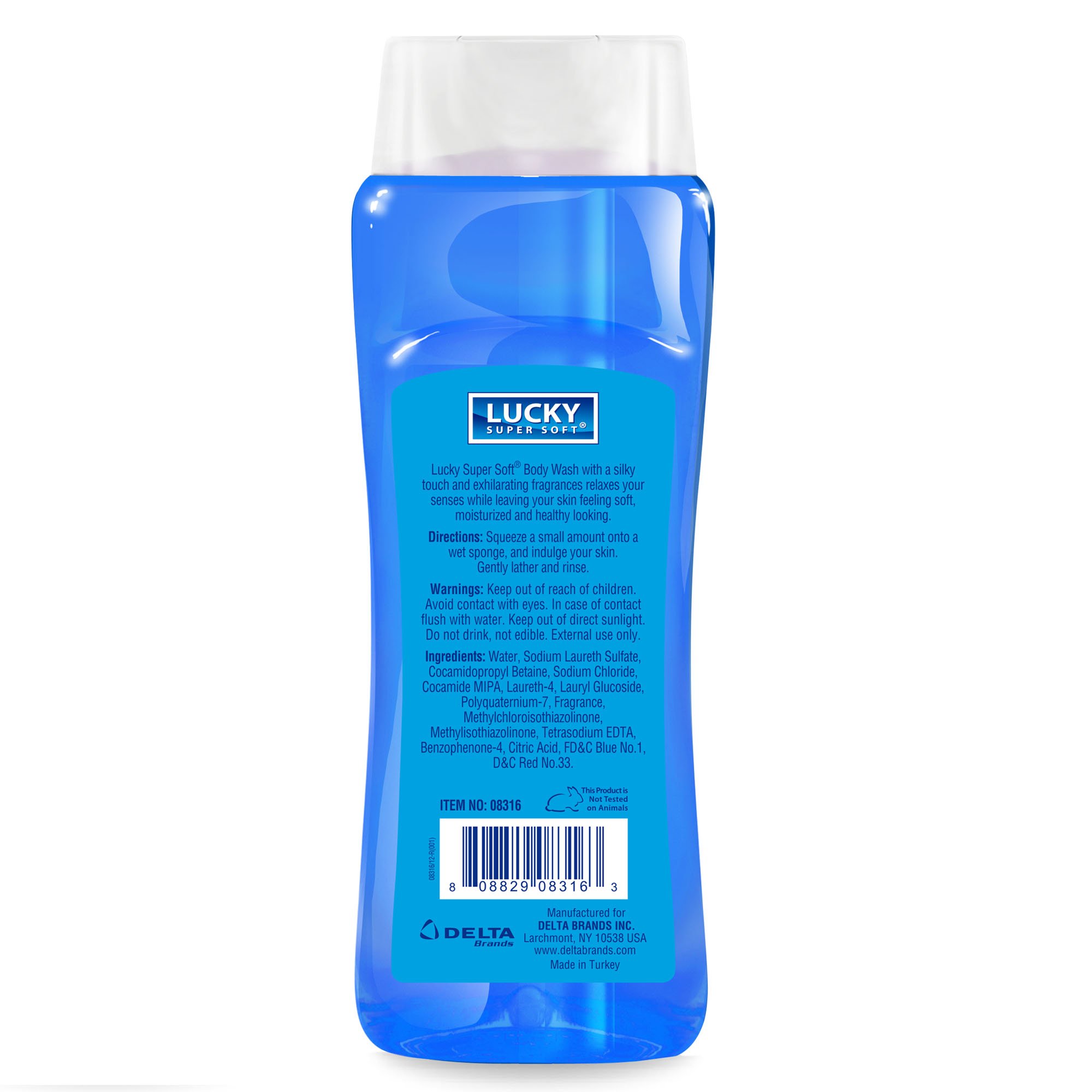 Lucky Super Soft Body Wash, Ocean Fresh, 15 Ounce