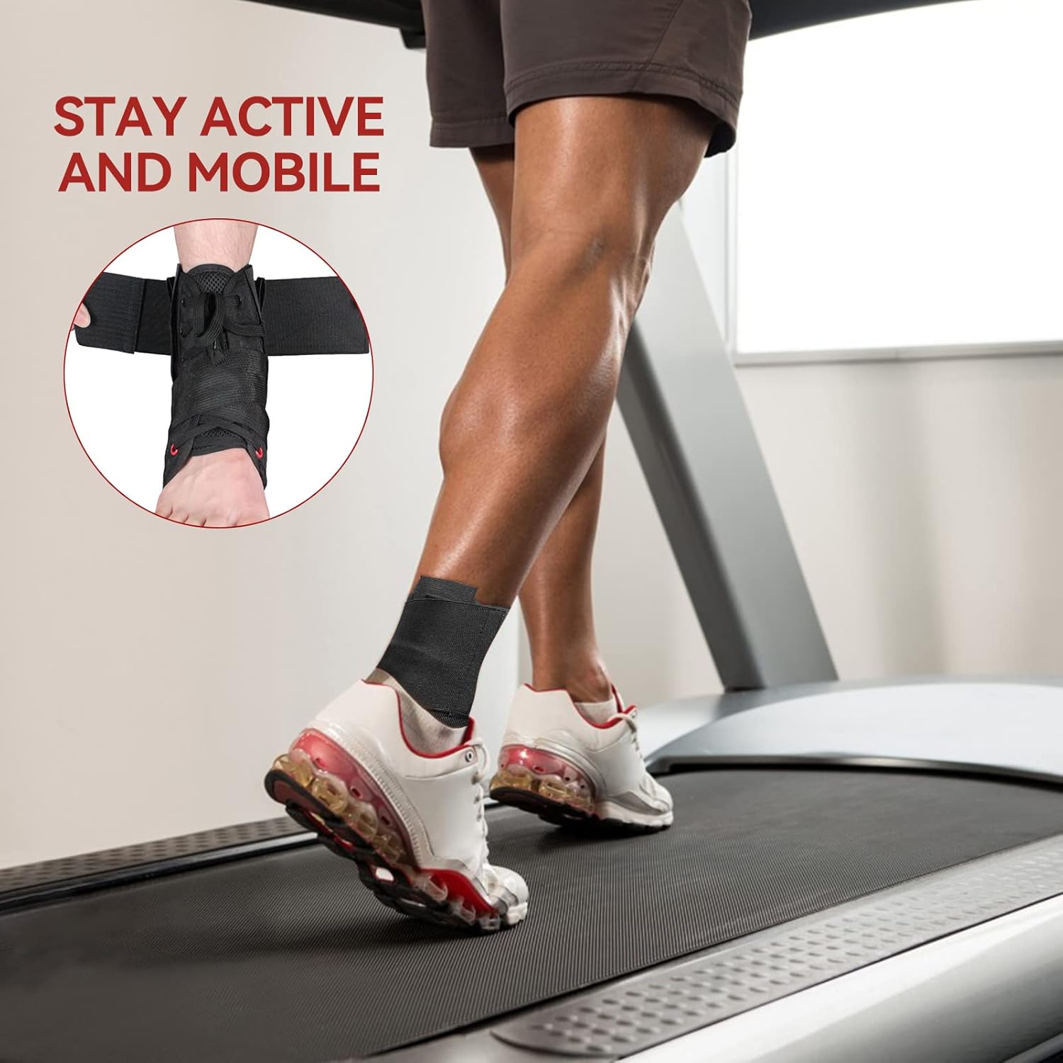 NOASAGE Ankle Brace for Women & Men, Lace Up Adjustable Breathable Ankle Support - for Running, Basketball, Volleyball, Injury Recovery, Achilles, Tendon, Ankle Stabilizer for Sprained Ankle（Small）: Industrial & Scientific