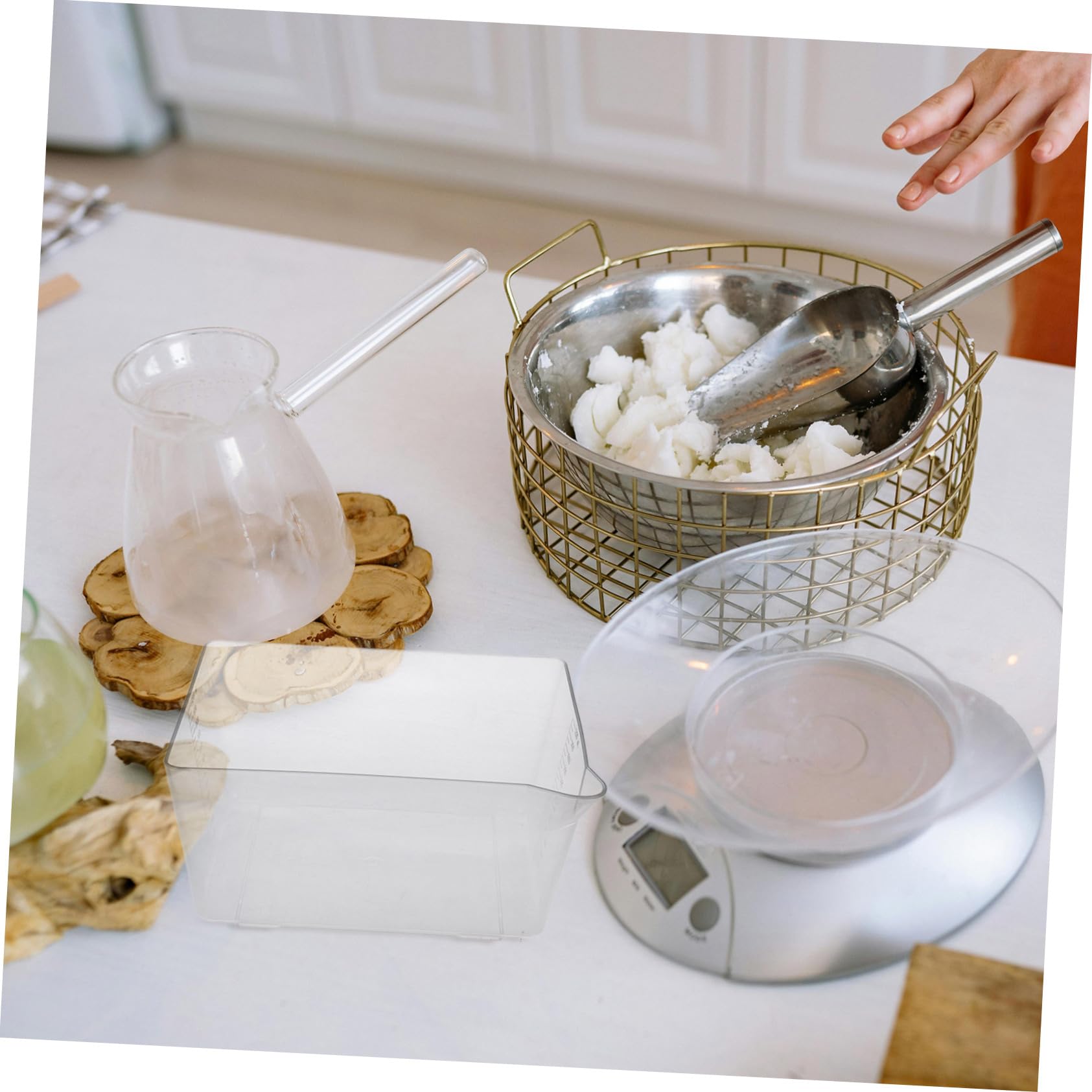 FUNOMOCYA 3pcs Digital Kitchen Scale Waterproof Tray Scale Grams Easy to Clean Food Weighing Pan