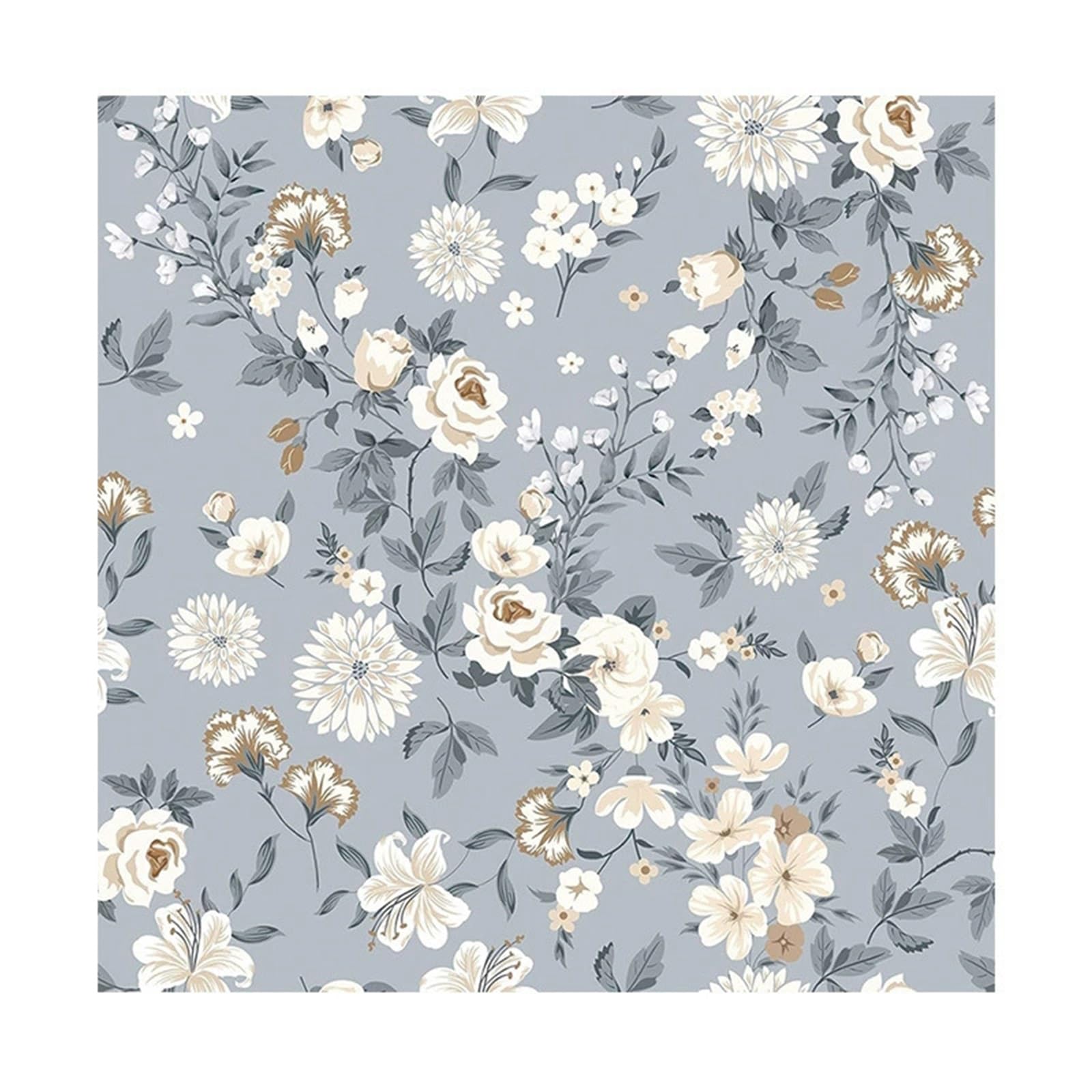 Zynqra F Loral Peel And Stick Wallpaper,Peel And Stick,Vinyl,Or Bathroom Bedroom(,L300cm/118.1In*W44cm/17.3In)