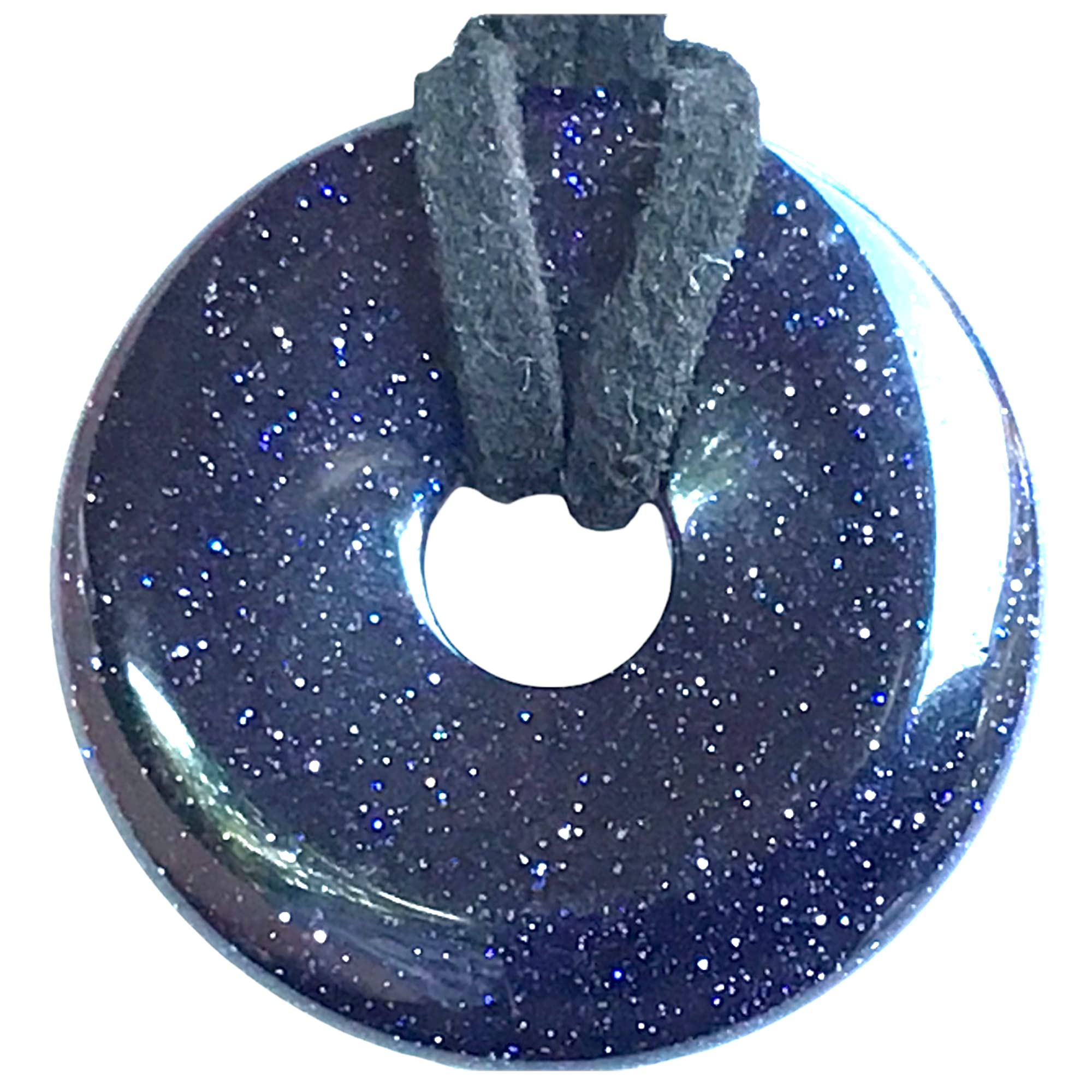 SUPVOX Ciondolo A Forma Di Ciambella In Pietra Jasper Blu Scuro: 4x0,7 Cm, Portafortuna Per Gioielli Fai Da Te, Regalo Significativo