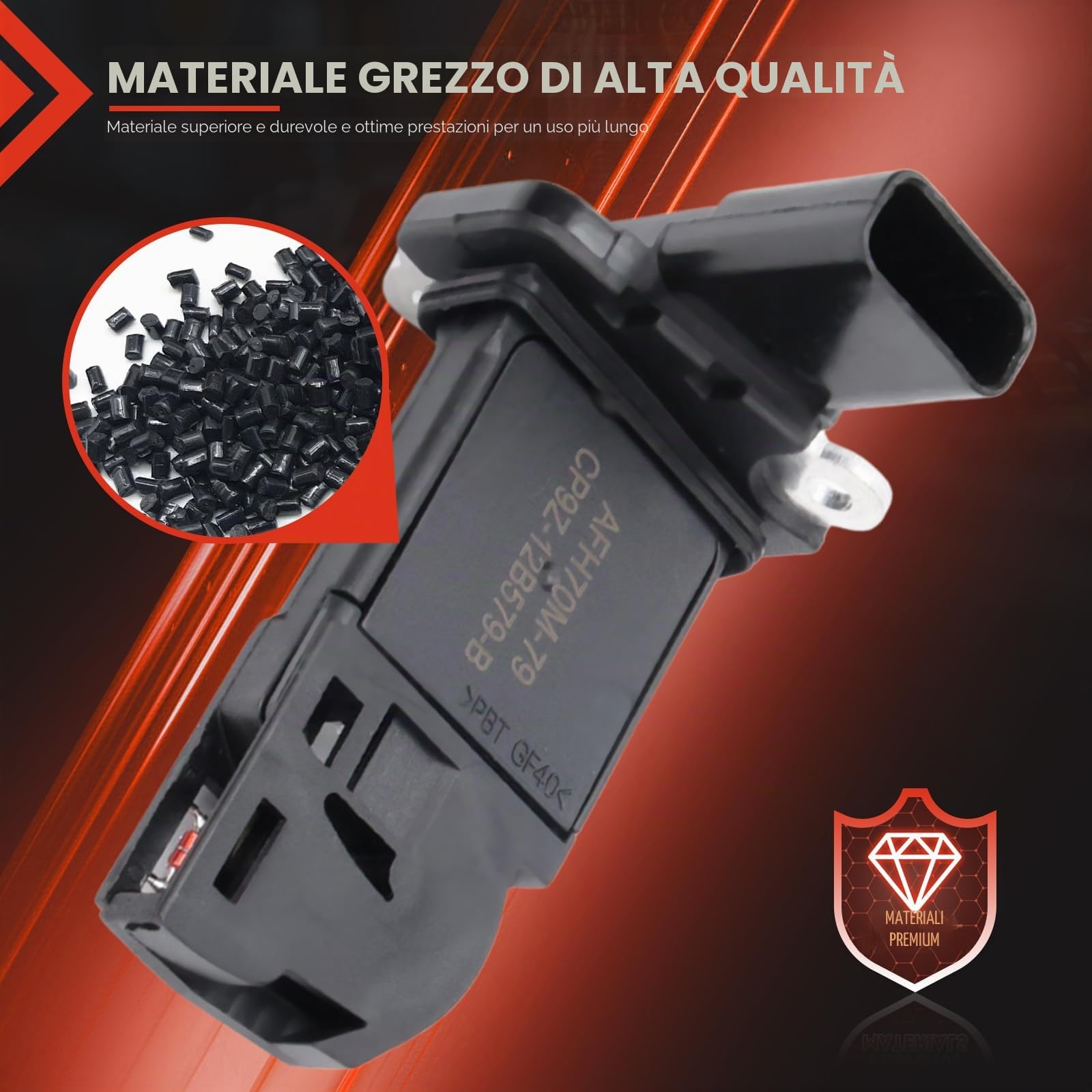 Debimetro Air 4 Pin CP9Z12B579B per C-Max DM2 Focus II III DA DP HCP 1.6 1.8 2.0 TDCI 7M5112B579BA Sensore Portata D'aria 1444420 1480570