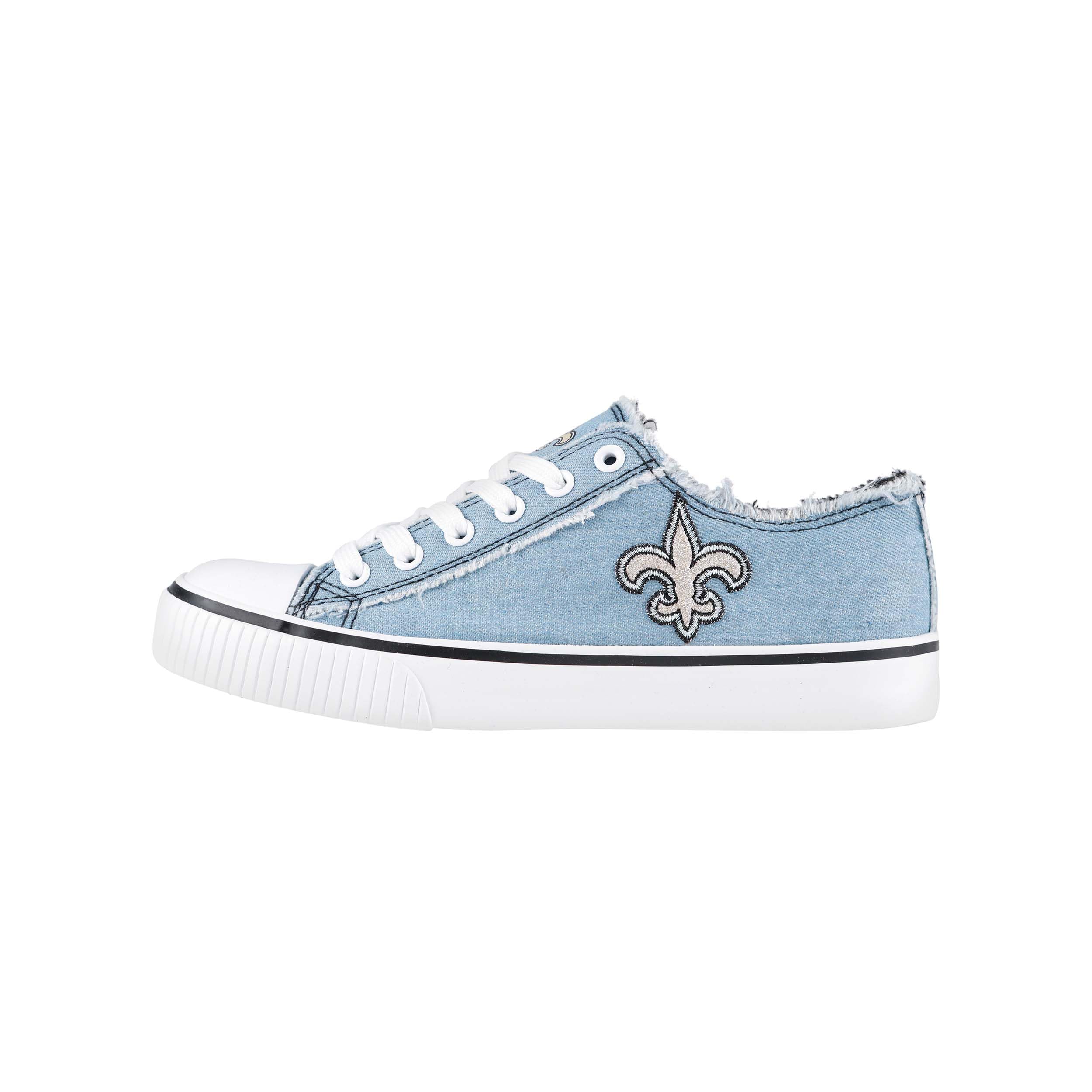 FOCO NFL Womens NFL Denim Team Logo Ladies Fashion Low Top Canvas Sneakers Shoes