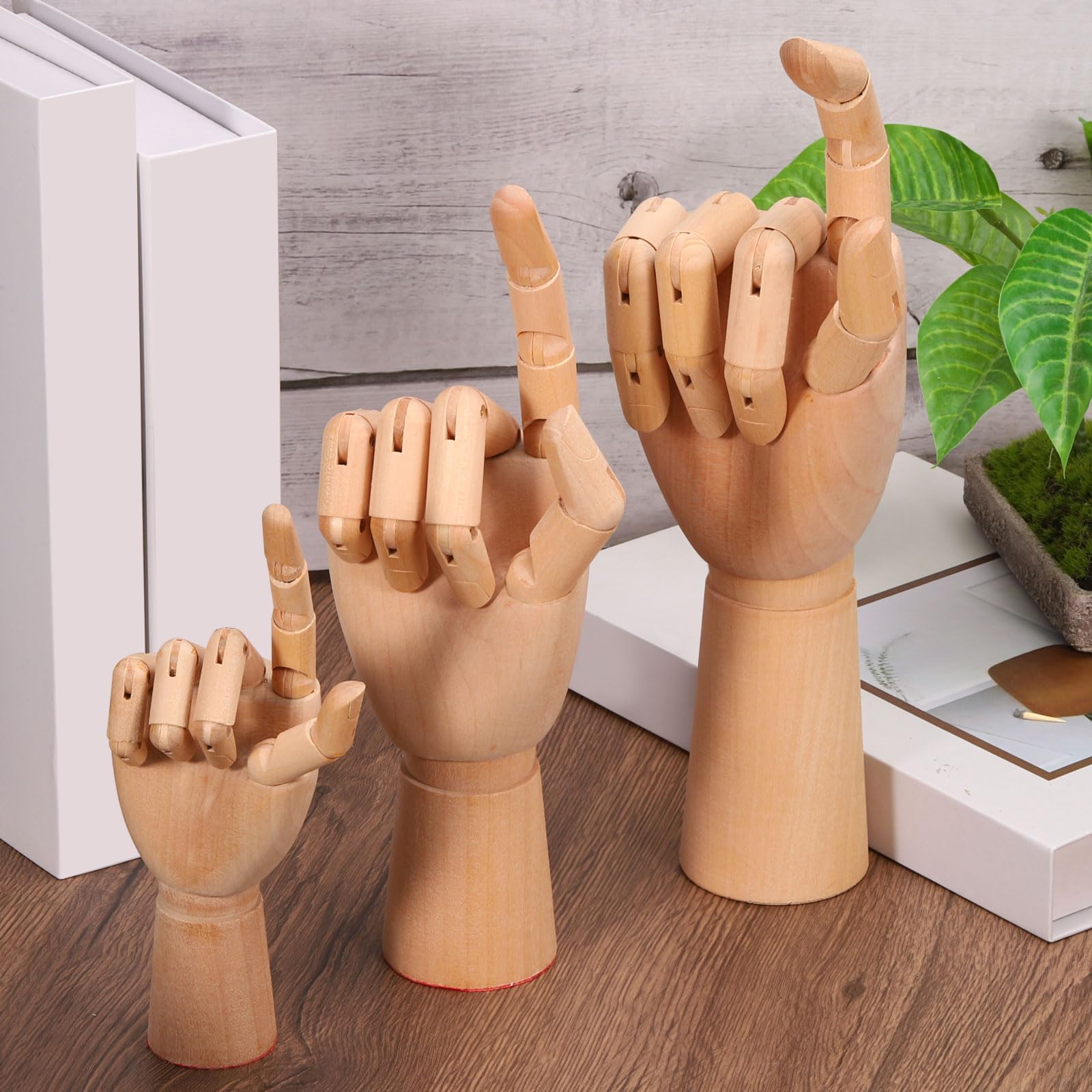 Modèle De Main En Bois Articulé PATIKIL - 2 Mains Gauche/droite 7 Pouces Pour Artistes Et Décoration