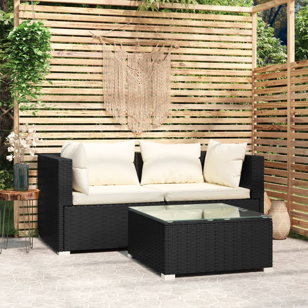 Salon de jardin pour balcon et terrasse : créez un coin détente cosy en résine noire