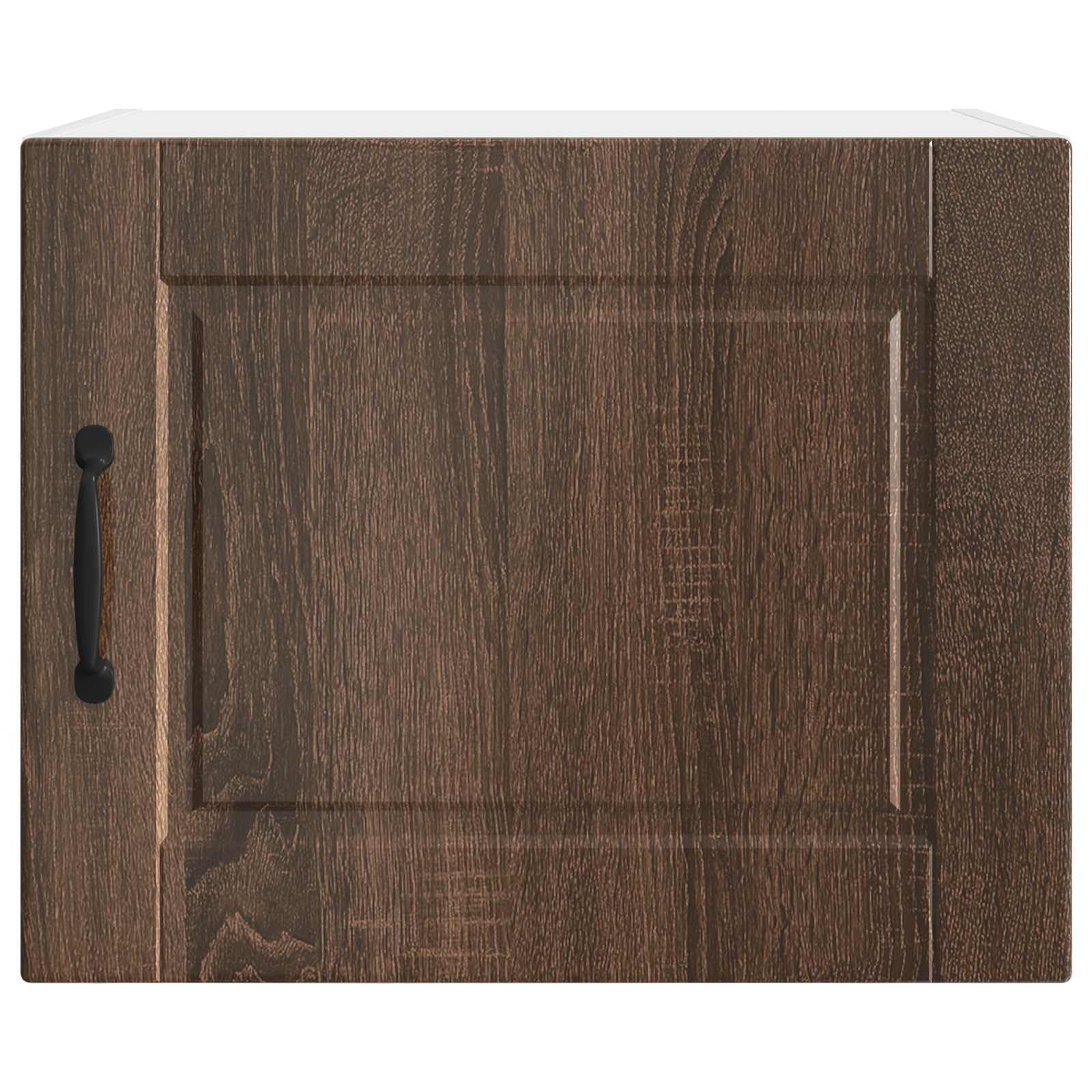 Meuble Mural Porto en chêne Brun 50 x 31 x 40 cm en Bois d ingénierie, Armoire Cuisine Murale avec Porte, étagère, Compartiment, Rangement épices et Vaisselle