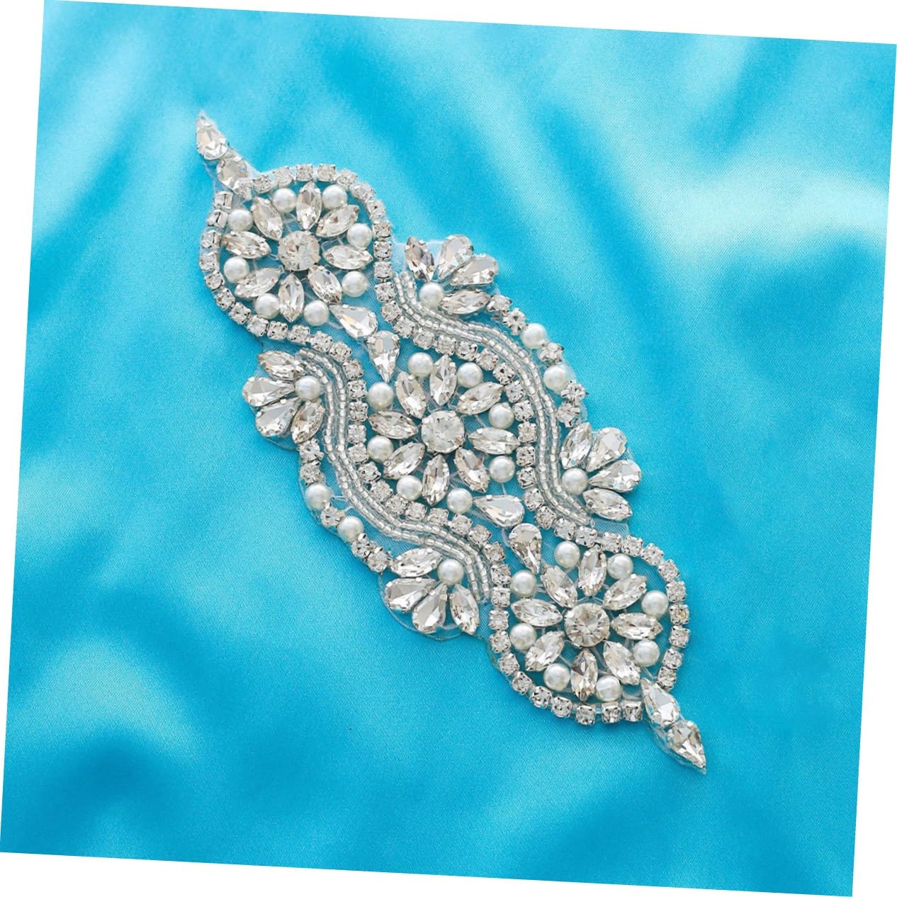 VILLCASE 4stücke Rhinestone Perlen Applikation Für Hochzeitskleid Glänzende Strass Patches Für Dekoration Für Brautgürtel Und Accessoires Elegantes Design Für Kreative Projekte
