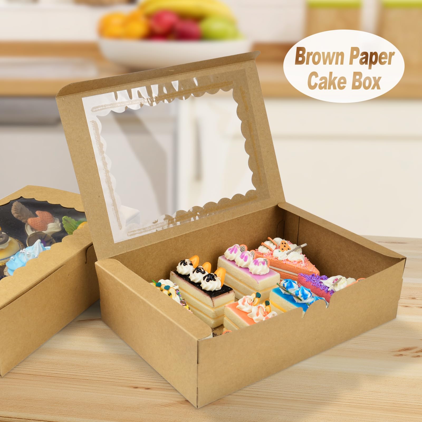 Scatola Per Dolci Con Finestra Trasparente - 24 Pezzi Per Biscotti, Torte E Regali - Foto 3