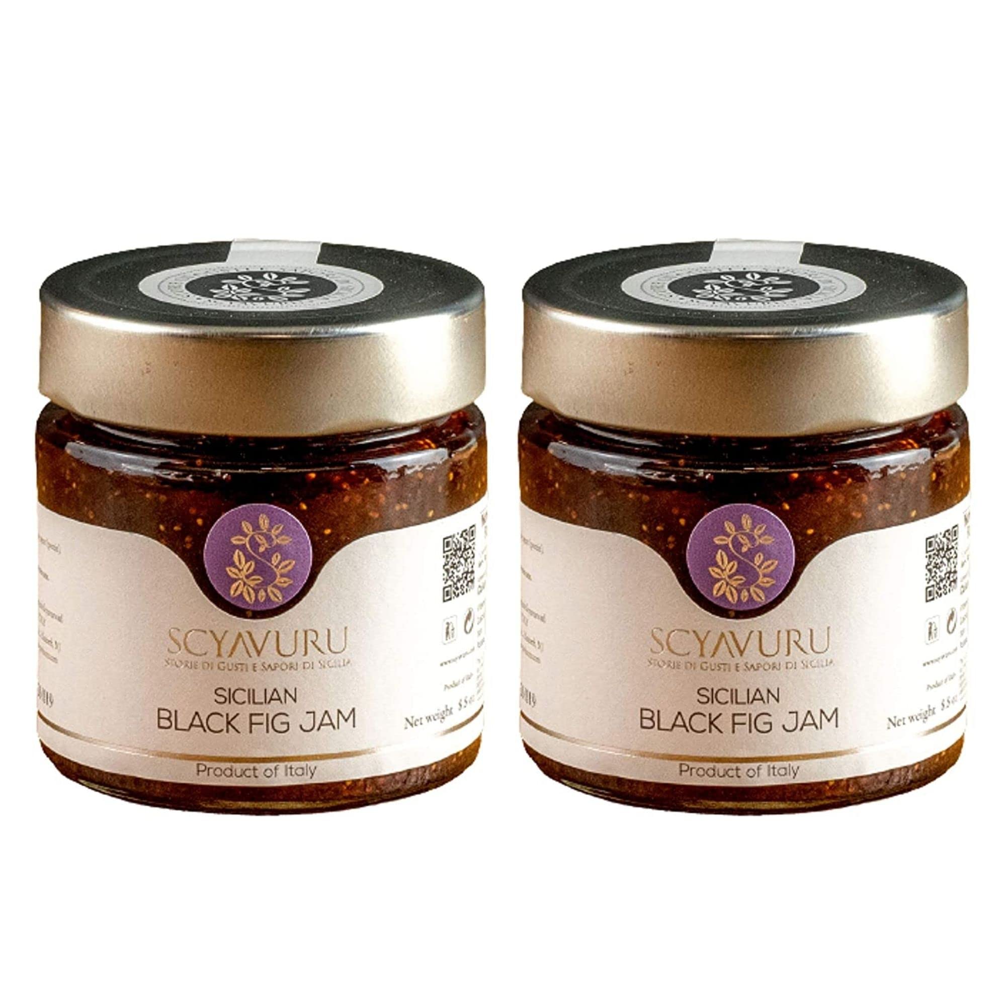 Scyavuru Black Fig Jam, 8.8 ounce (Pack of 2)