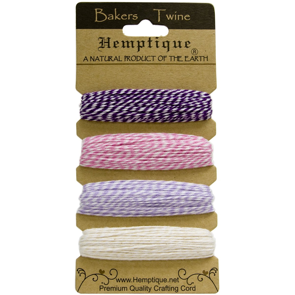 Hemptique Cotton Baker's 2-Ply Twine, 120', Raspberry Sorbet