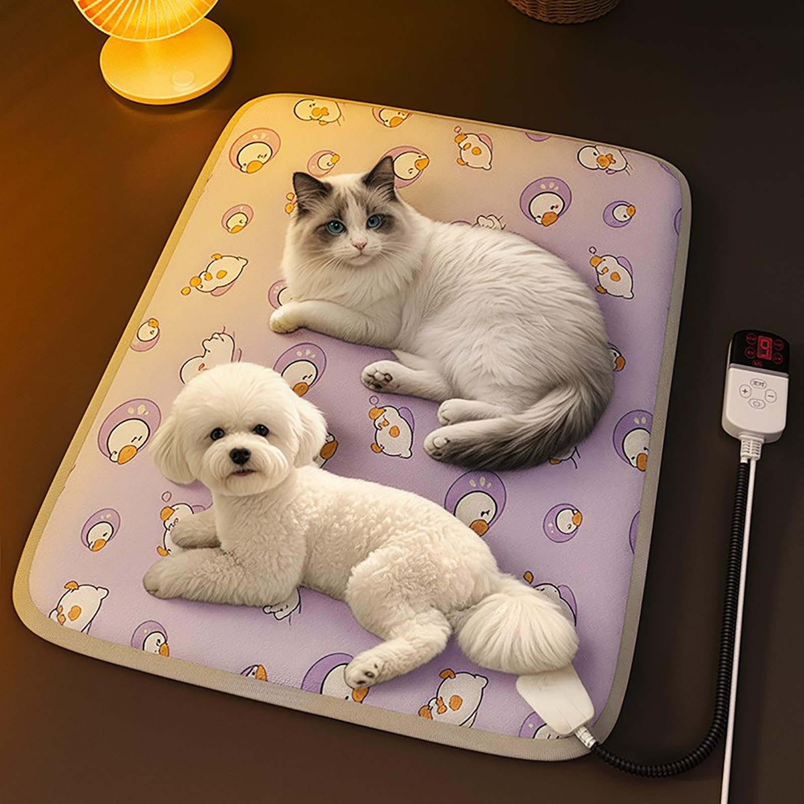 Alfombrilla para Mascotas, Almohadilla térmica for Gatos y Perros, Duradera, Temperatura Ajustable, Adecuada for Varias Mascotas(Small)