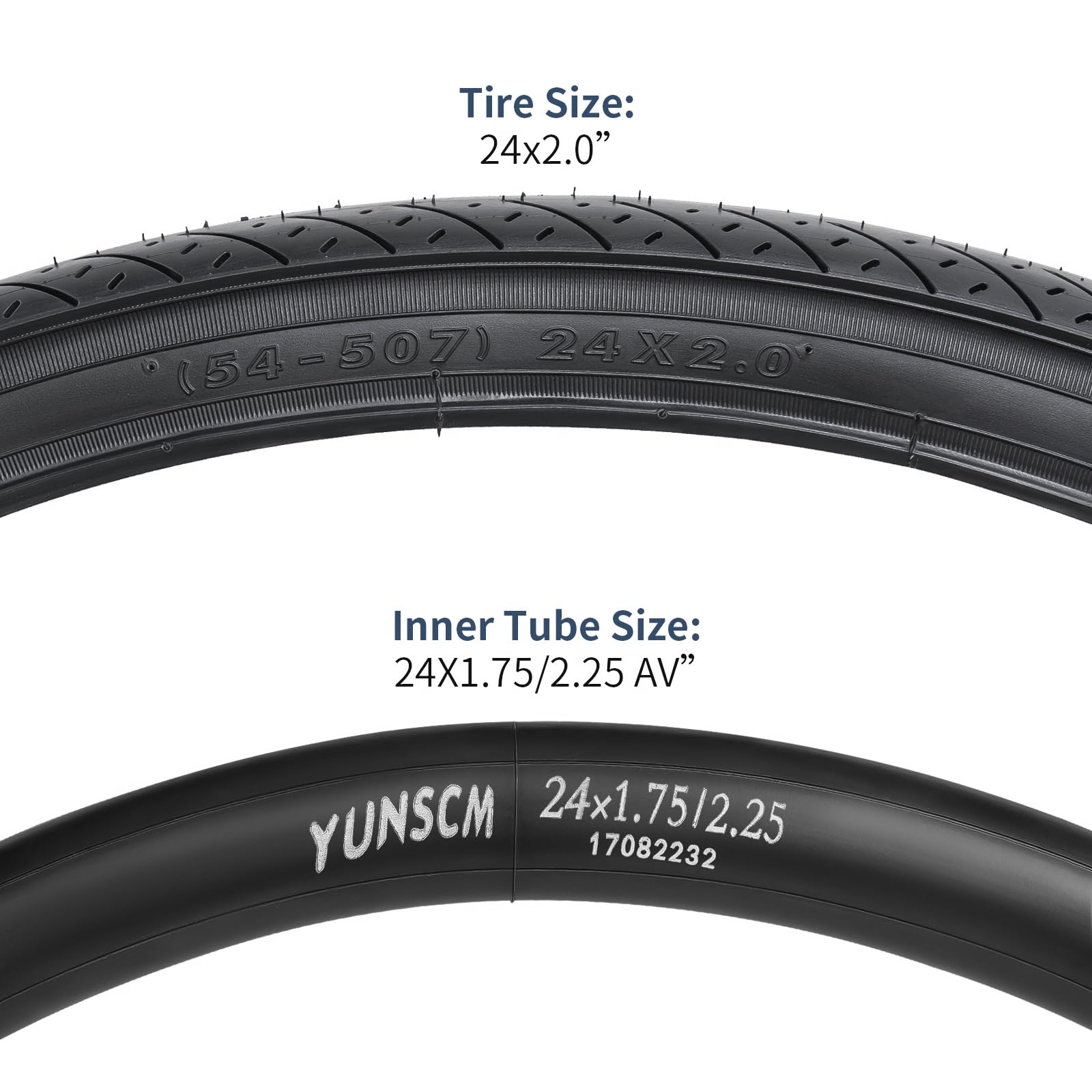 Amazon | YunSCM 2本セット,24 2.0 タイヤ,24x2.0 54-507 自転車