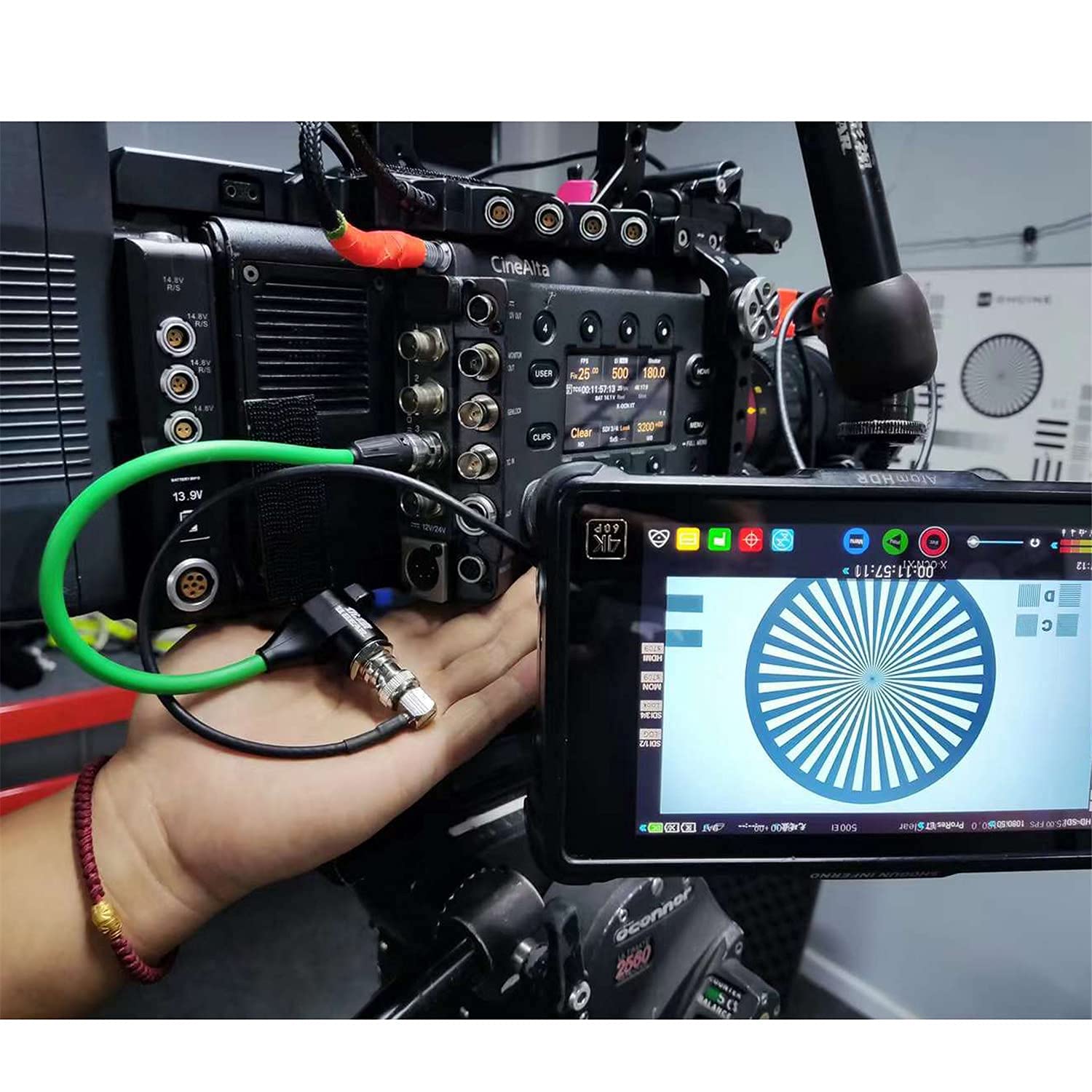 Hangton Protezione da sovratensione 12G 3G HD SDI per monitor Red Komodo Alexa Blackmagic Camera Atomos (verde)
