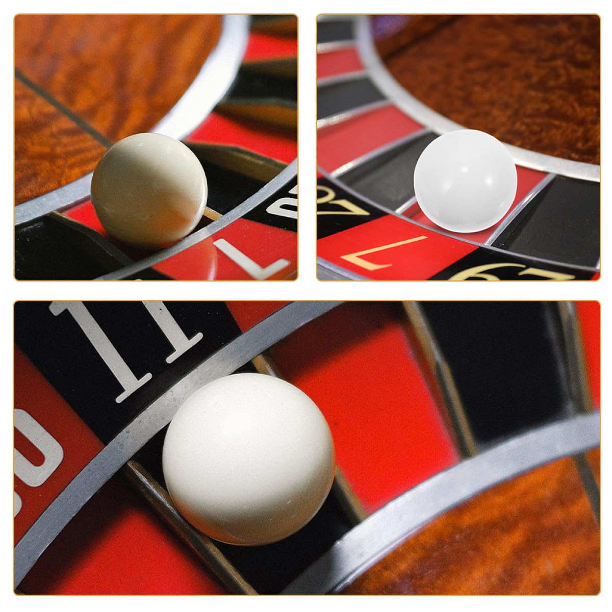 Gatuida Roulette Spielbälle aus Acryl 5 Stück 22mm Weiße Kugeln für Roulette Räder Geeignet für Partyspiele und Geburtstagsfeiern