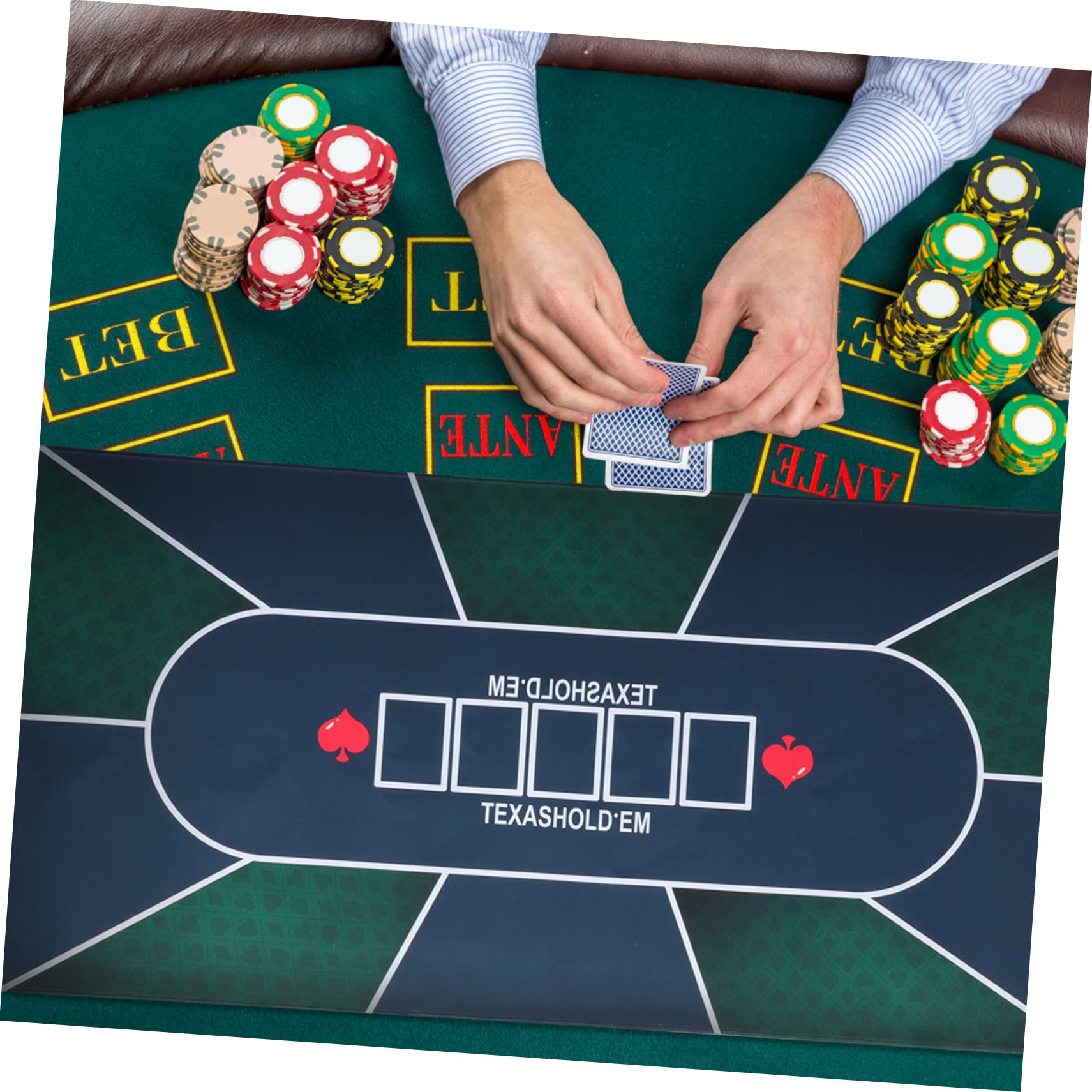 Abaodam Tovaglietta da Poker Resistente Fondo Antiscivolo Adatta per Giochi da Tavolo e Uso Domestico Materiale in Gomma