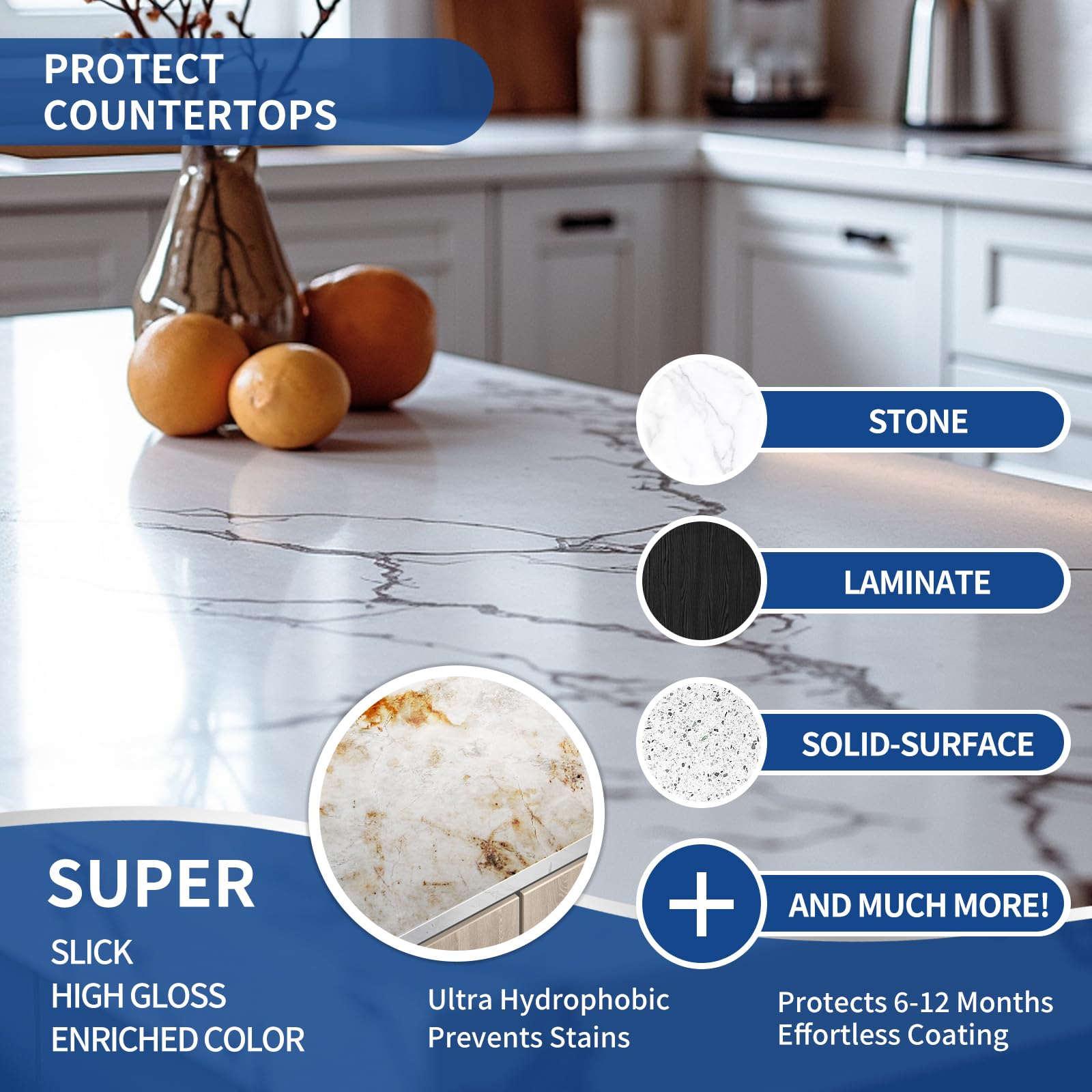 Fixture Shield Home Ceramic Coating Spray Extra Strength Hydrophobic Barrier For Kitchen & Bath Surfaces, Guards Again - View #5