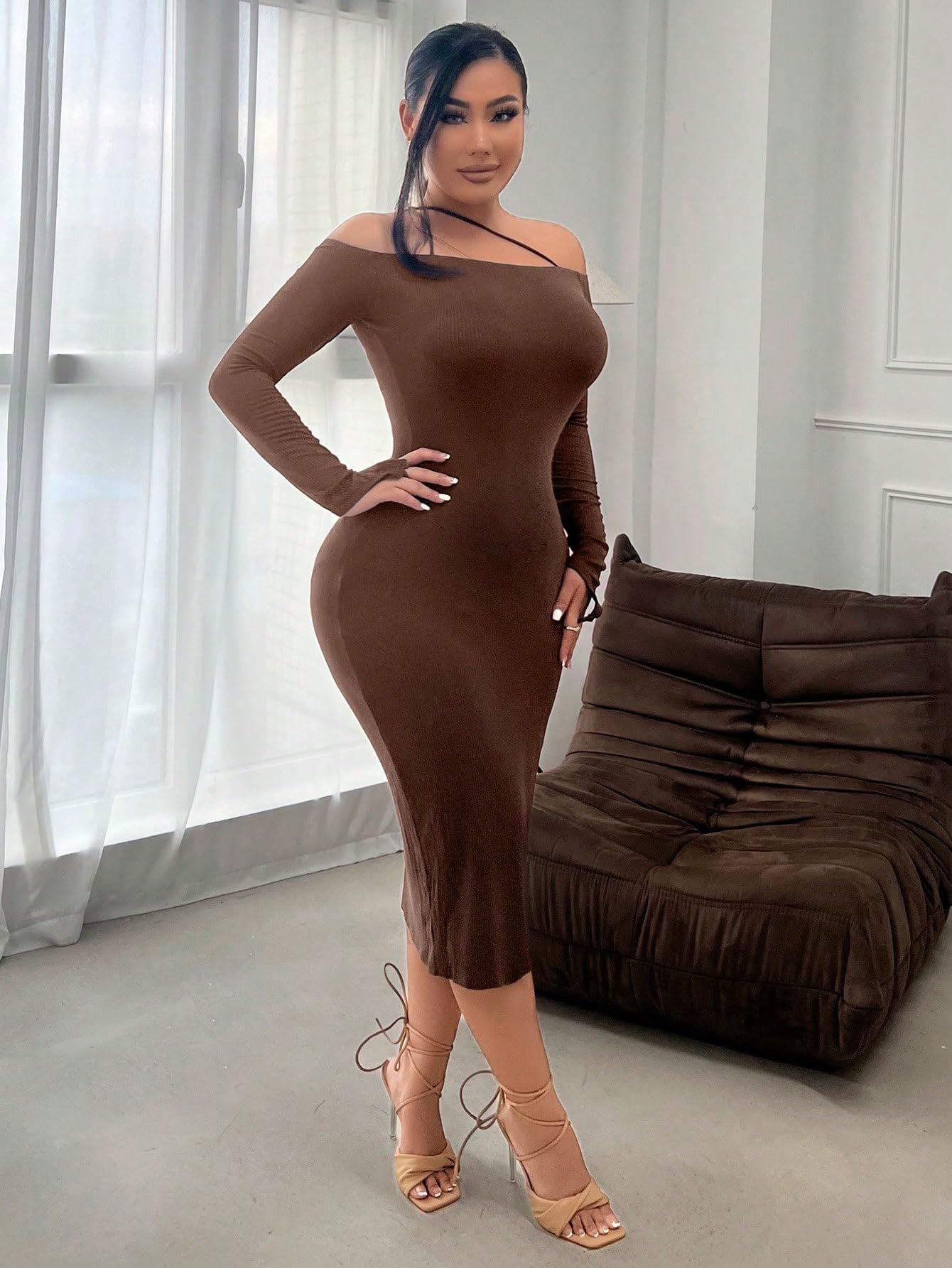 brown dress women amazon Corduroy Dress
