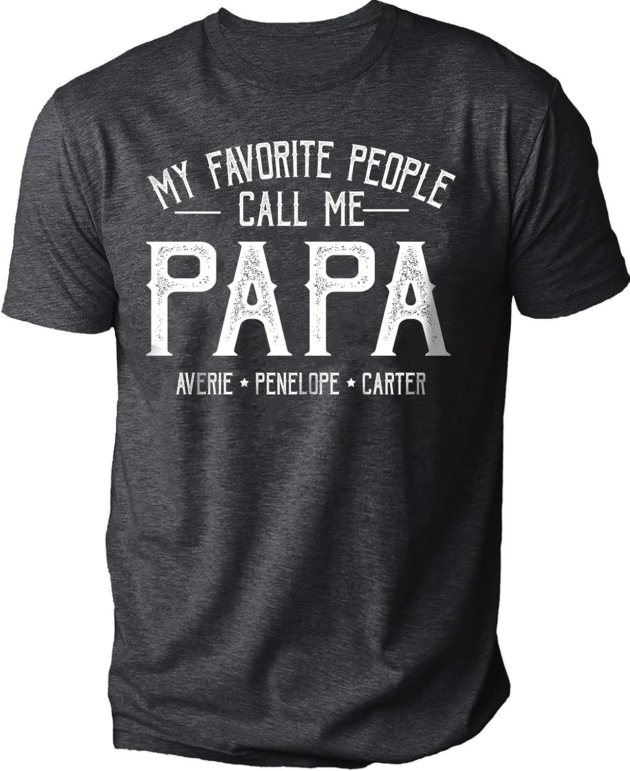 Personalized Grandpa Dad Shirt, Custom Papa Grandkids Name Shirt - Christmas Fathers Day Grandpa Dad Gifts