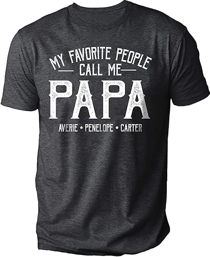 Camisa personalizada para el abuelo y papá, camiseta personalizada con nombre de papá y nietos, regalos de Navidad para el Día del Padre, abuelo,
