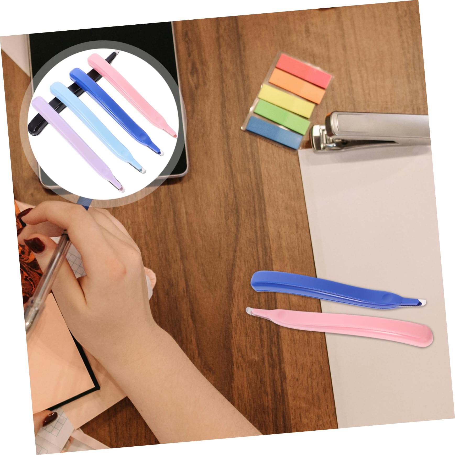 ARTIBETTER 5 Set Levapunti A Risparmio Di Manodopera Dispositivi Di Rimozione Dispositivo Di Rimozione Fare Leva Estrattore Picket Levapunti Per Ufficio Levapunti Multiuso Plastica 5 Pezzi*5