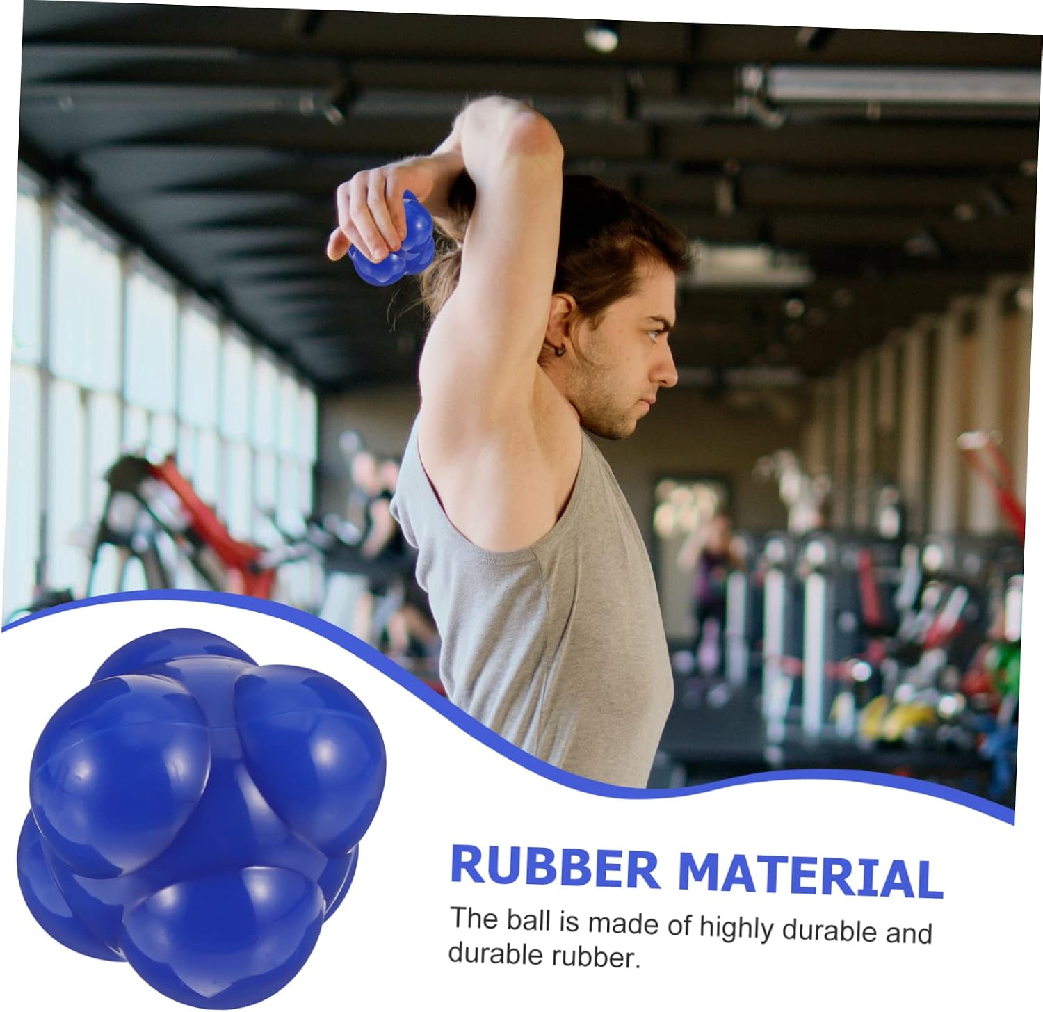 BESPORTBLE Large Hexagonal Reaction Ball for Agility Training Exercise Ball for Baseball Soccer Football and Hockey Fitness for Reaction Speed Improvement
