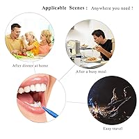 Vista 8 de Cepillo interdental delgado, cabeza de hilo dental con palillo de dientes, cepillo de higiene dental oral - 100