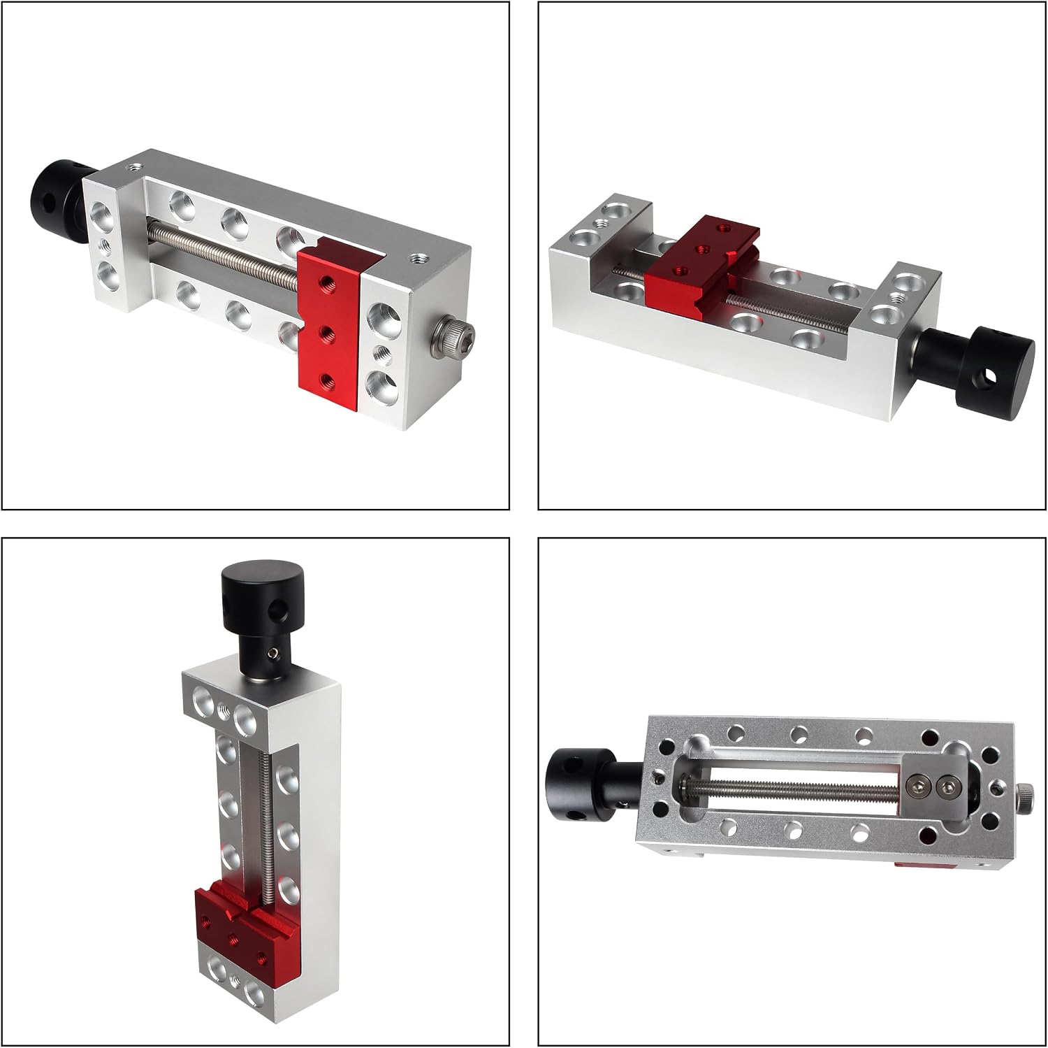 50mm Mini Flat Vise, Precision Drill Press Bench Vise | with Mounting Holes,Clamping Range: 50mm/2'',Manual Clamping Tool for CNC Engraving Machine, DIY Woodworking & Metalworking