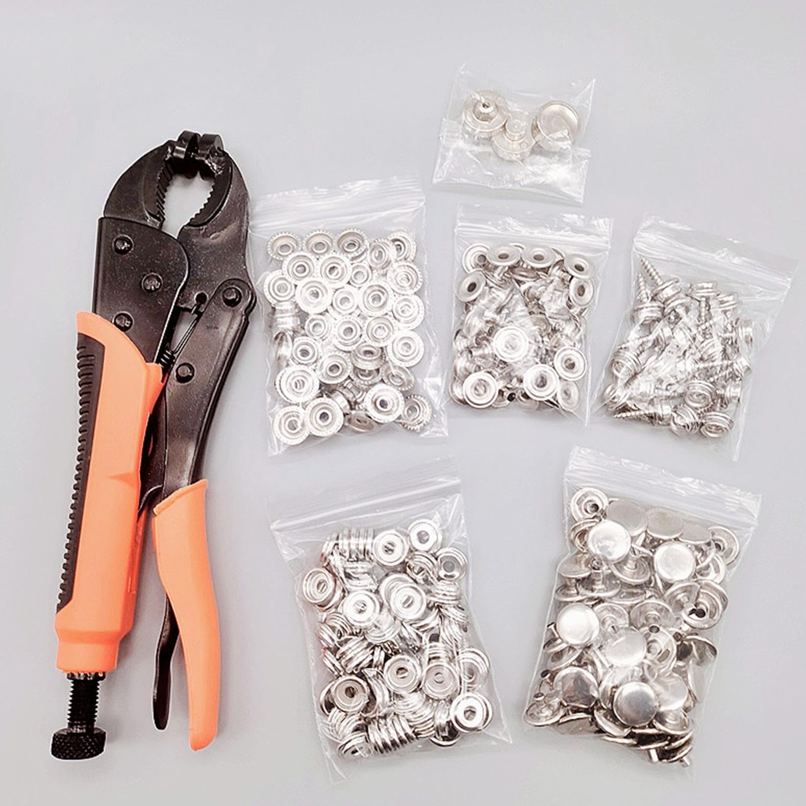 Kit Reparación Lonas Alicates Presión Kit botones presión con bolsa | resistente, sólido y de larga duración Para costura y reparación de ropa, cuero, bricolaje, botones de vaqueros, manu