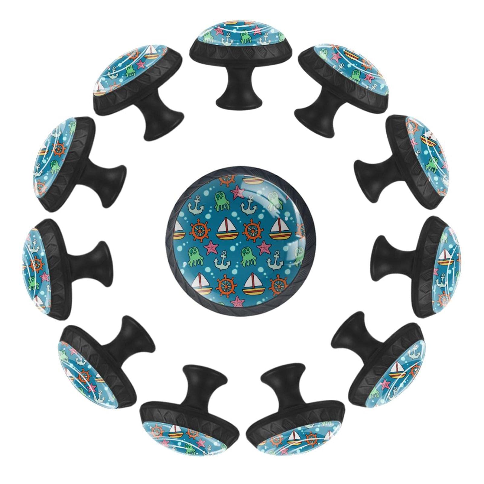 Boutons de tiroir ronds voile 35 mm (lot de 12) pour commode et chambre