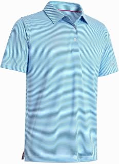 Golf Shirts for Men Dry Fit Short Sleeve Print Performance Moisture Wicking Polo Shirt