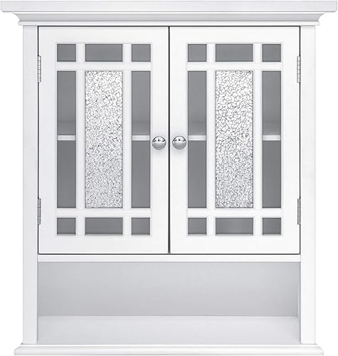 Miniatura 61 de Elegant Home Fashions Dawson Collection clóset de pared con estantes, color blanco Blanco,Gris,Espresso oscuro,Espresso,Blanco y