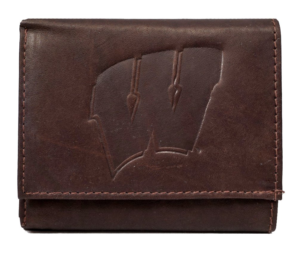 Rico NCAA Wisconsin Brown Wallet for Gift Set