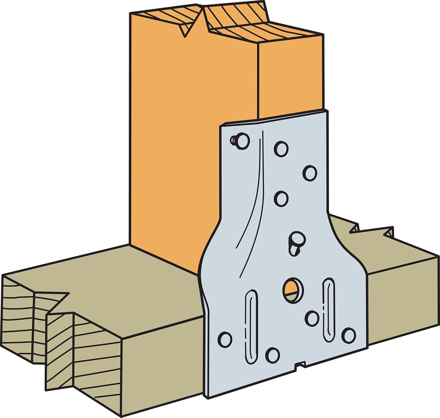 Simpson Strong-Tie SP1 SP 3-1/2-in. x 5-1/16-in. Galvanized Stud-Plate Tie (Pack of 100)