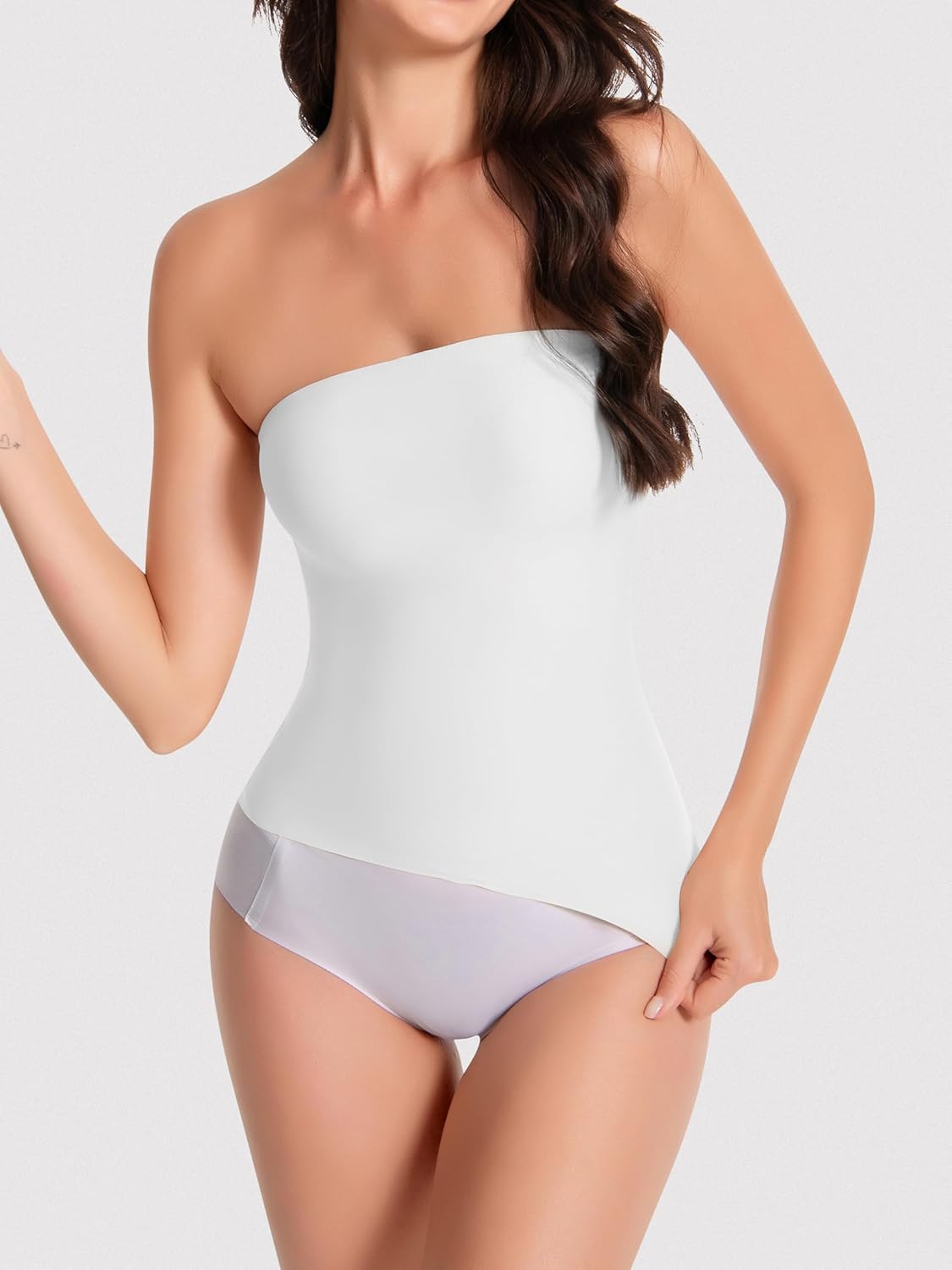 Artdear Tube Tops for Women, Sexy Y2K Crop Top Double Lined Strapless Tank Summer Going Out Tops Air Touch Fabric - Image 2