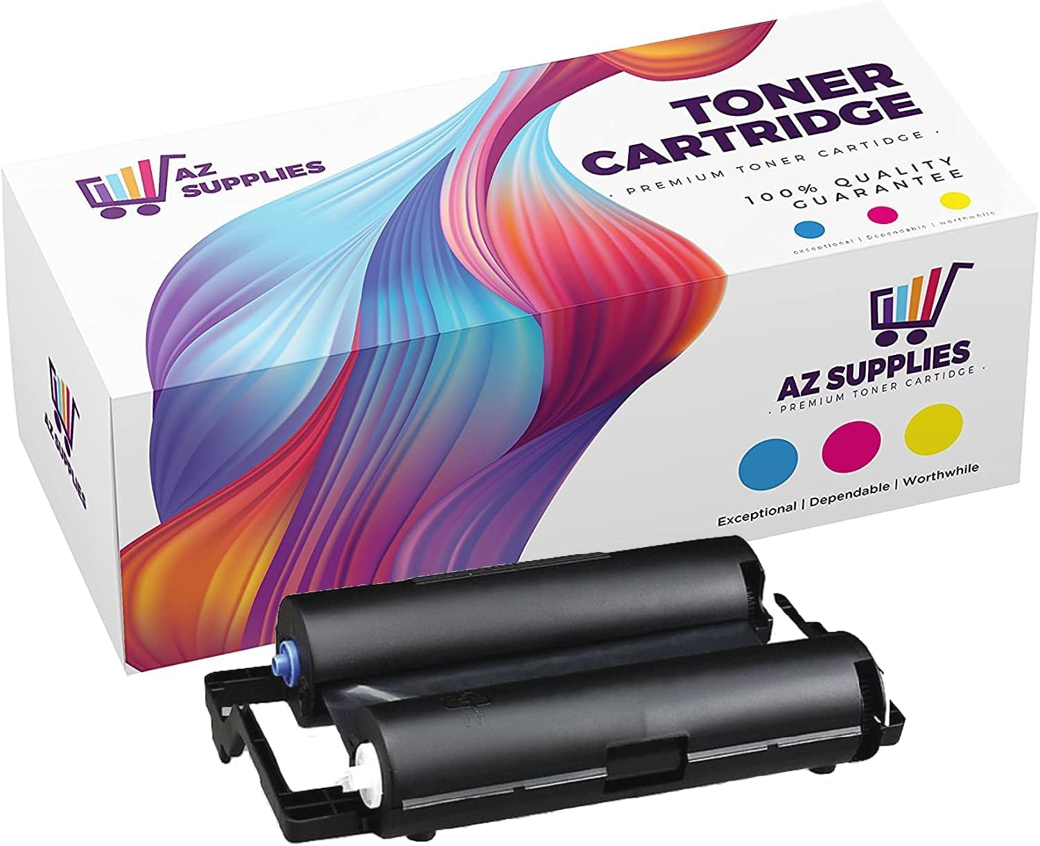 AZ SUPPLIES Thermal Cartridge Replacement for Brother PC-201C Compatible with Intellifax 1170 Intellifax 1270 Intellifax 1270E Intellifax 1570MC Intellifax 1575MC MFC-1770 MFC-1780 - Black