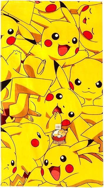 Pokemon Boom Pikachu Towel, Cotton, Yellow, 140 x 70 x 2 cm