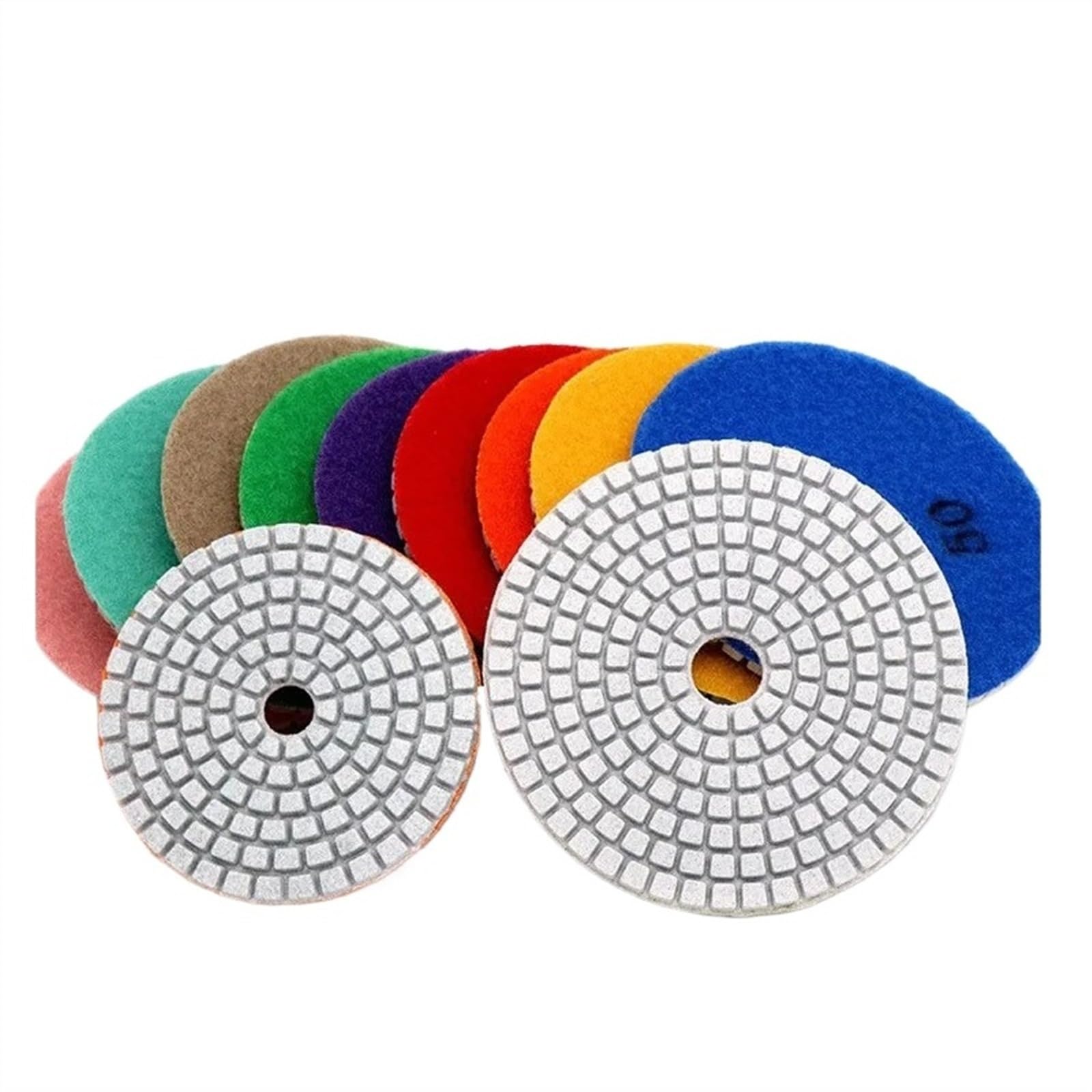 ROIIKETU Juego De 14 Discos De Pulido De Diamante Húmedo De 4 Pulgadas Para Granito, Hormigón