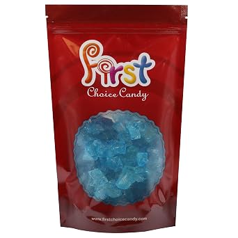 FirstChoiceCandy Rock Candy Strings 1.5 Pound Bulk Bag (Blue Raspberry)