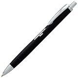 Pentel Glidewrite Executive Ballpoint Pen, (1.0mm) Medium, Black Metal Barrel, Black Ink, Pack of 1 (BX970ABP) – view 2