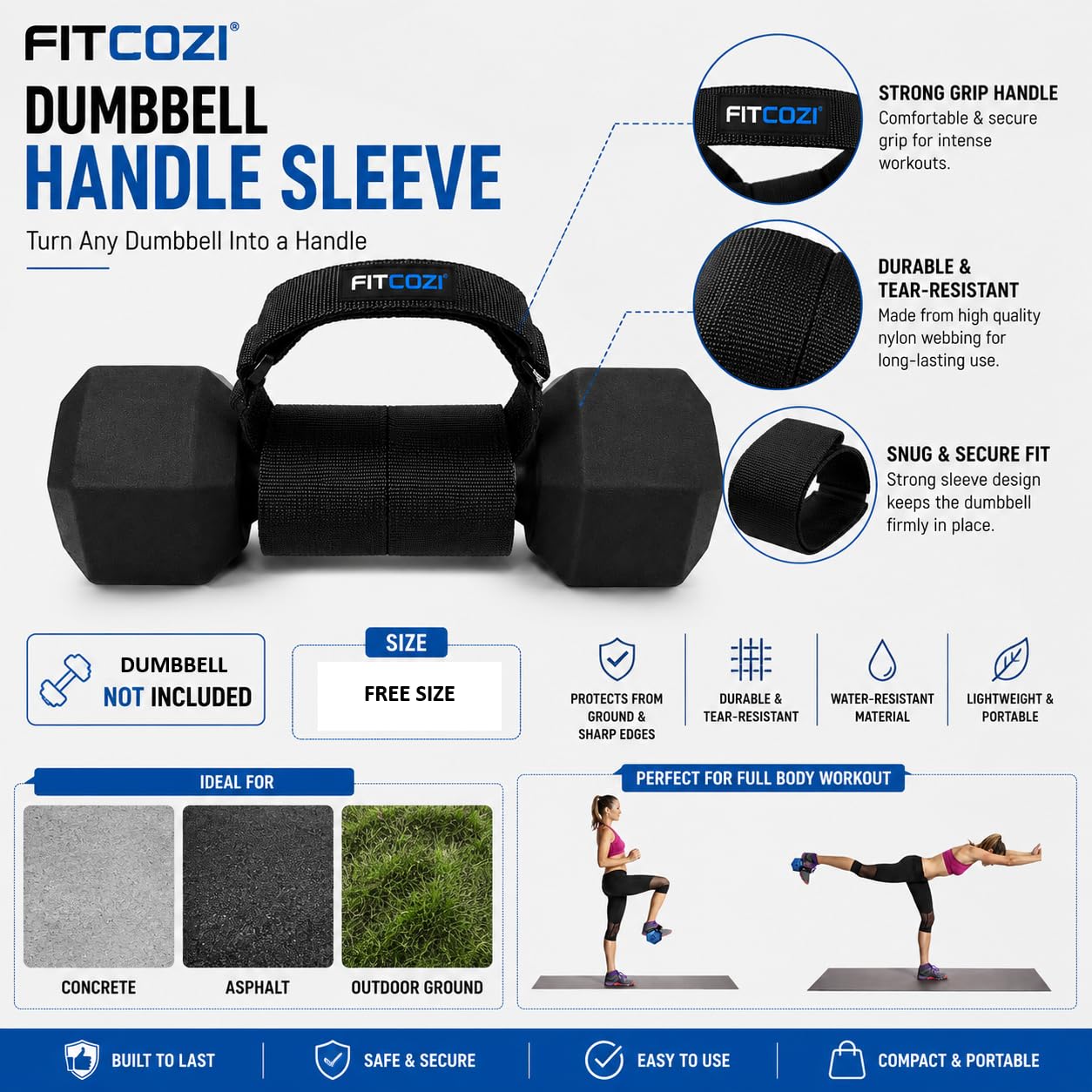 Fitcozi Tibialis Trainer, 2pcs Adjustable Weight Dumbbell Ankle Strap, Tib Bar Foot Attachment for Knees Over Toes Tibia Dorsi Calf Machine, Leg Curl Kickback, Strength Training for Men and Women 1