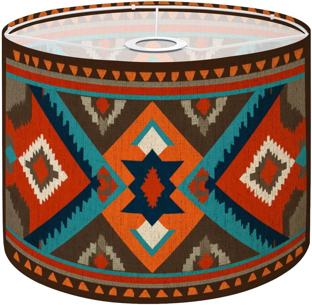 Lampshades Lamp Shades Boho 1 Pack Native American Indian Ornament Geometric Ethnic Textile Diamond Light Shade for Table Lamps Floor Lamps Drum Lamp Shades Lampshade Replacement